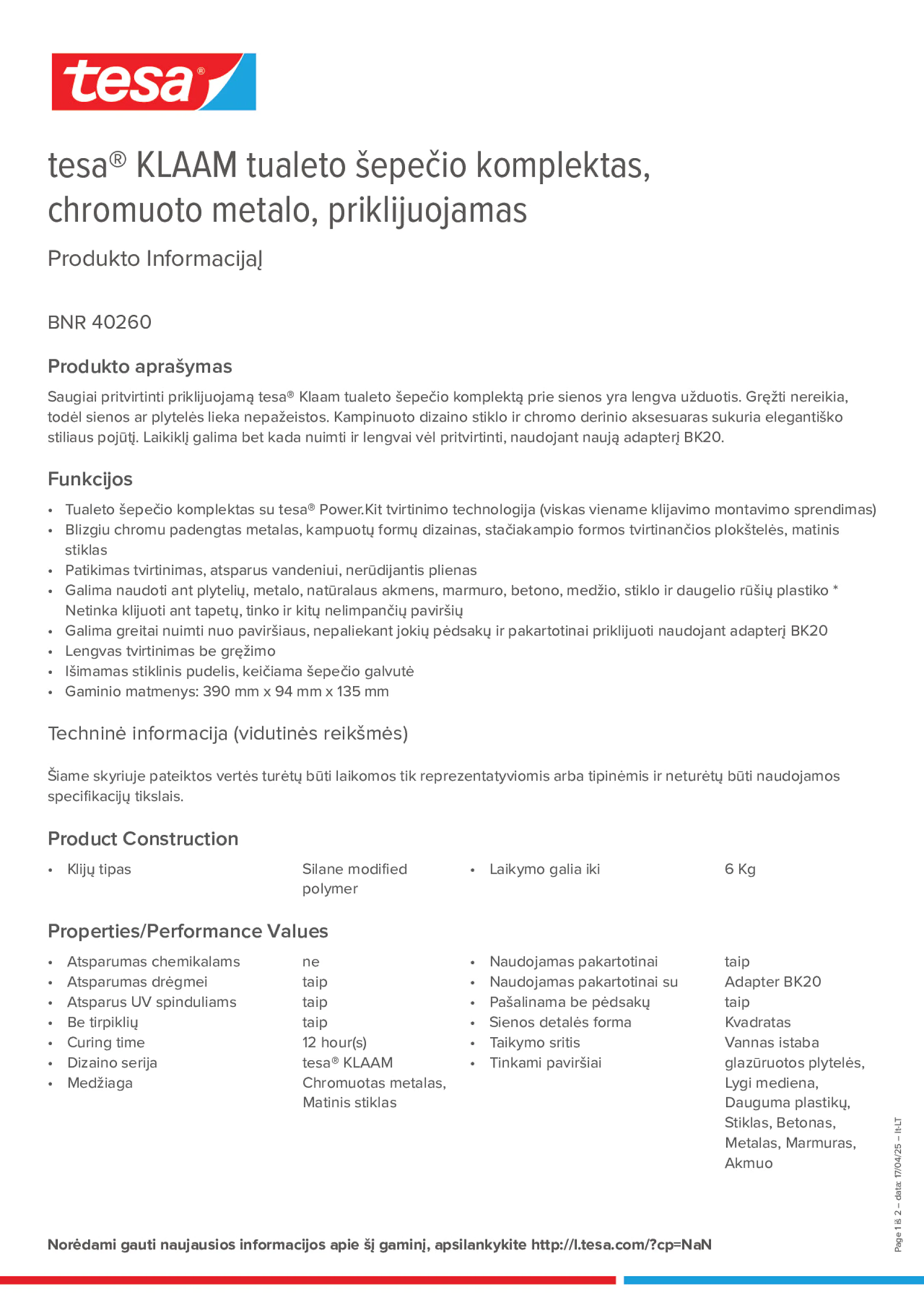 Product information_tesa® 40260_lt-LT