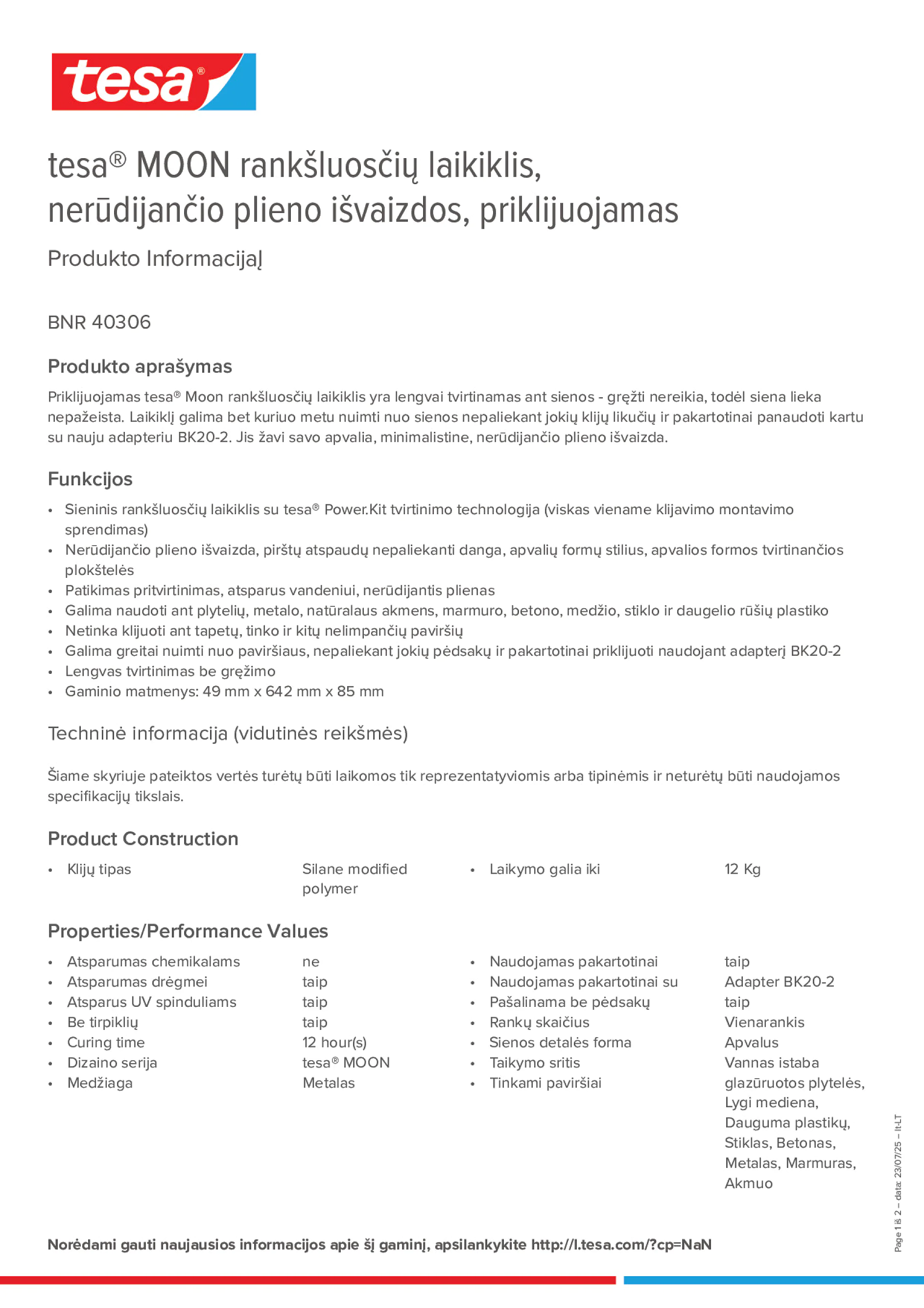 Product information_tesa® 40306_lt-LT
