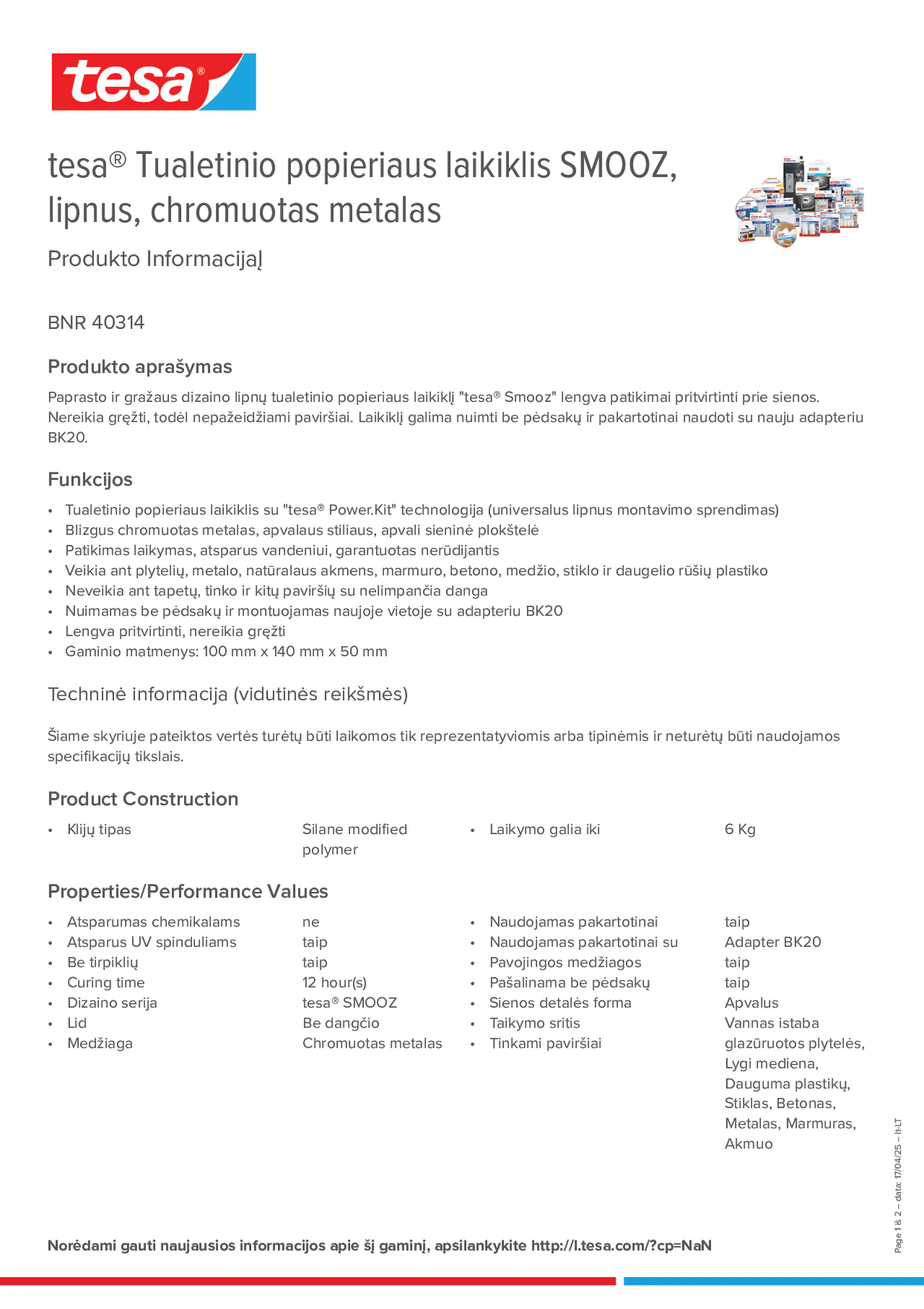 Product information_tesa® 40314_lt-LT