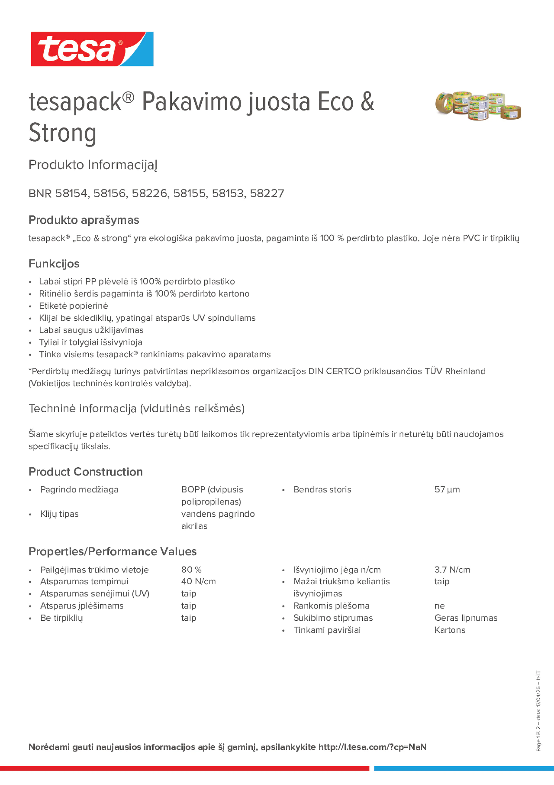 Product information_tesapack® 58154_lt-LT