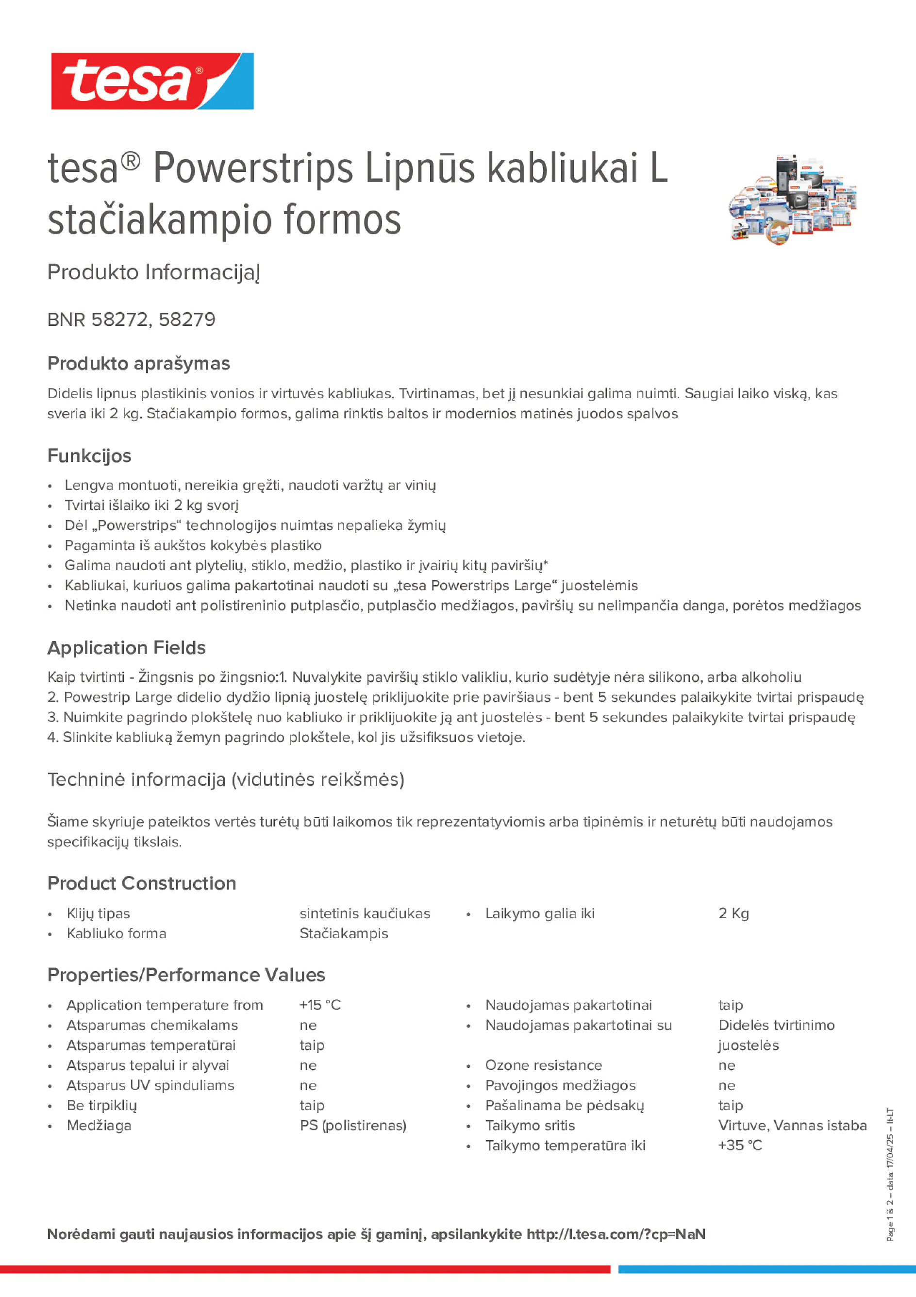 Product information_tesa® Powerstrips 58272_lt-LT