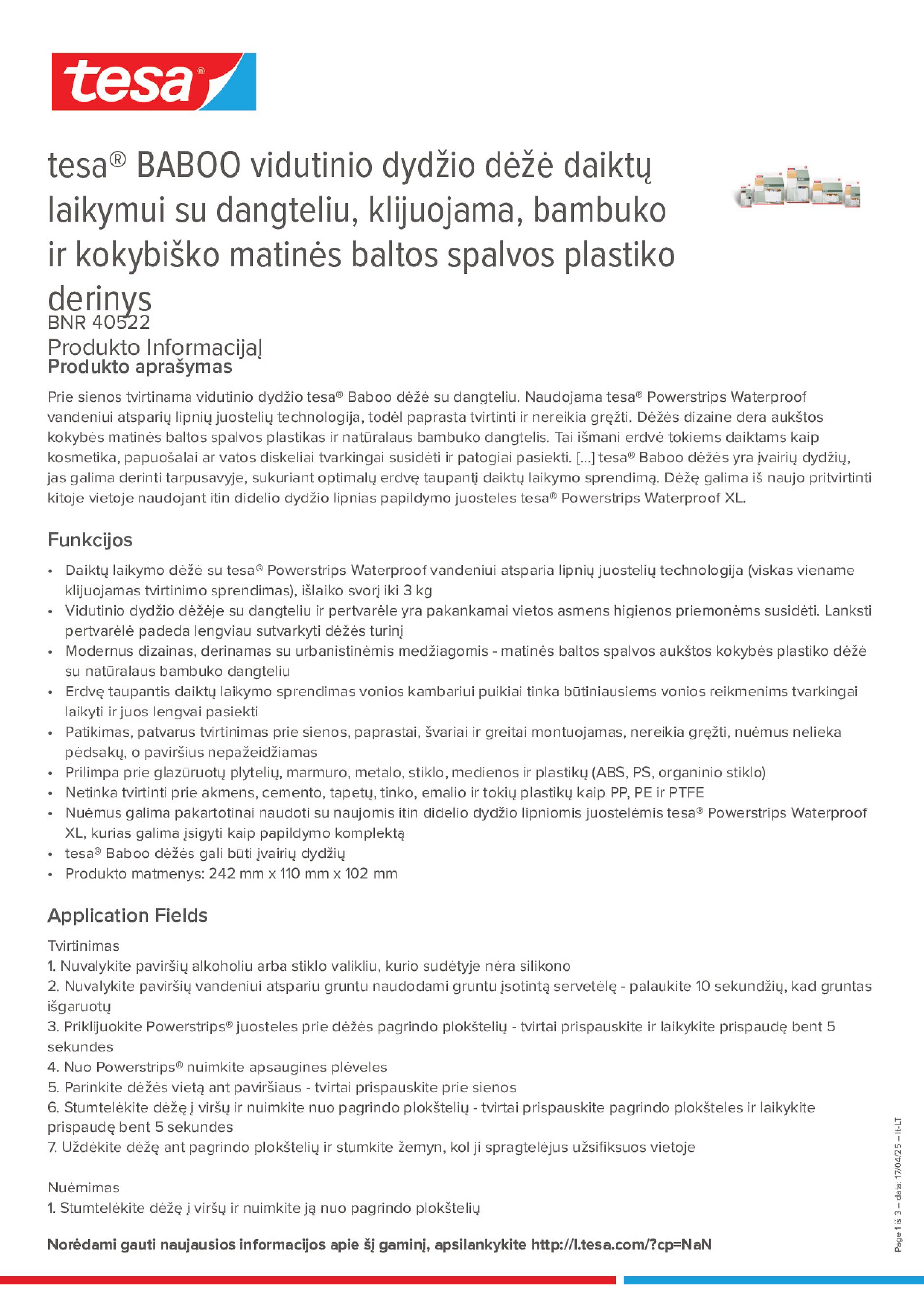 Product information_tesa® 40522_lt-LT