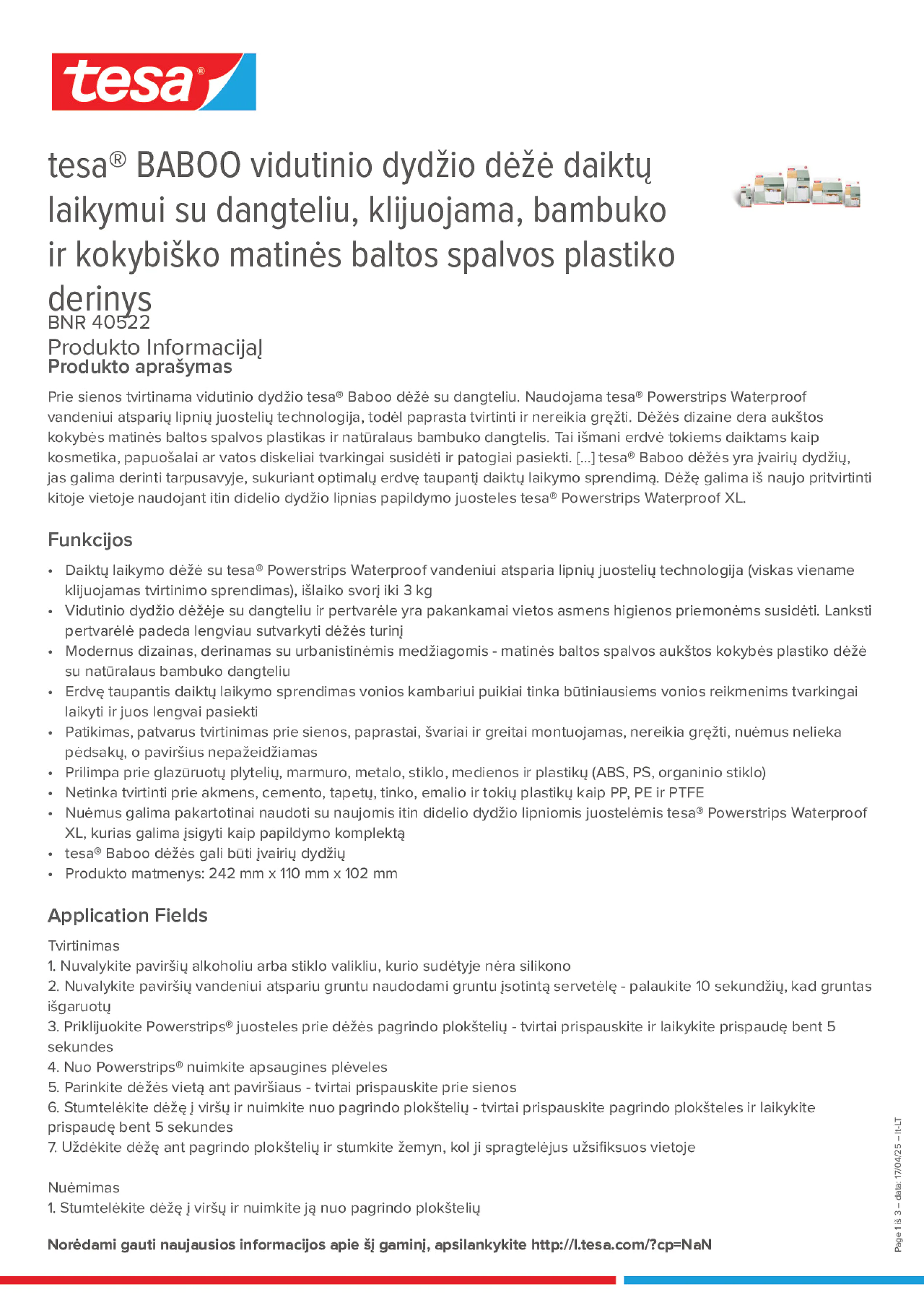 Product information_tesa® 40522_lt-LT