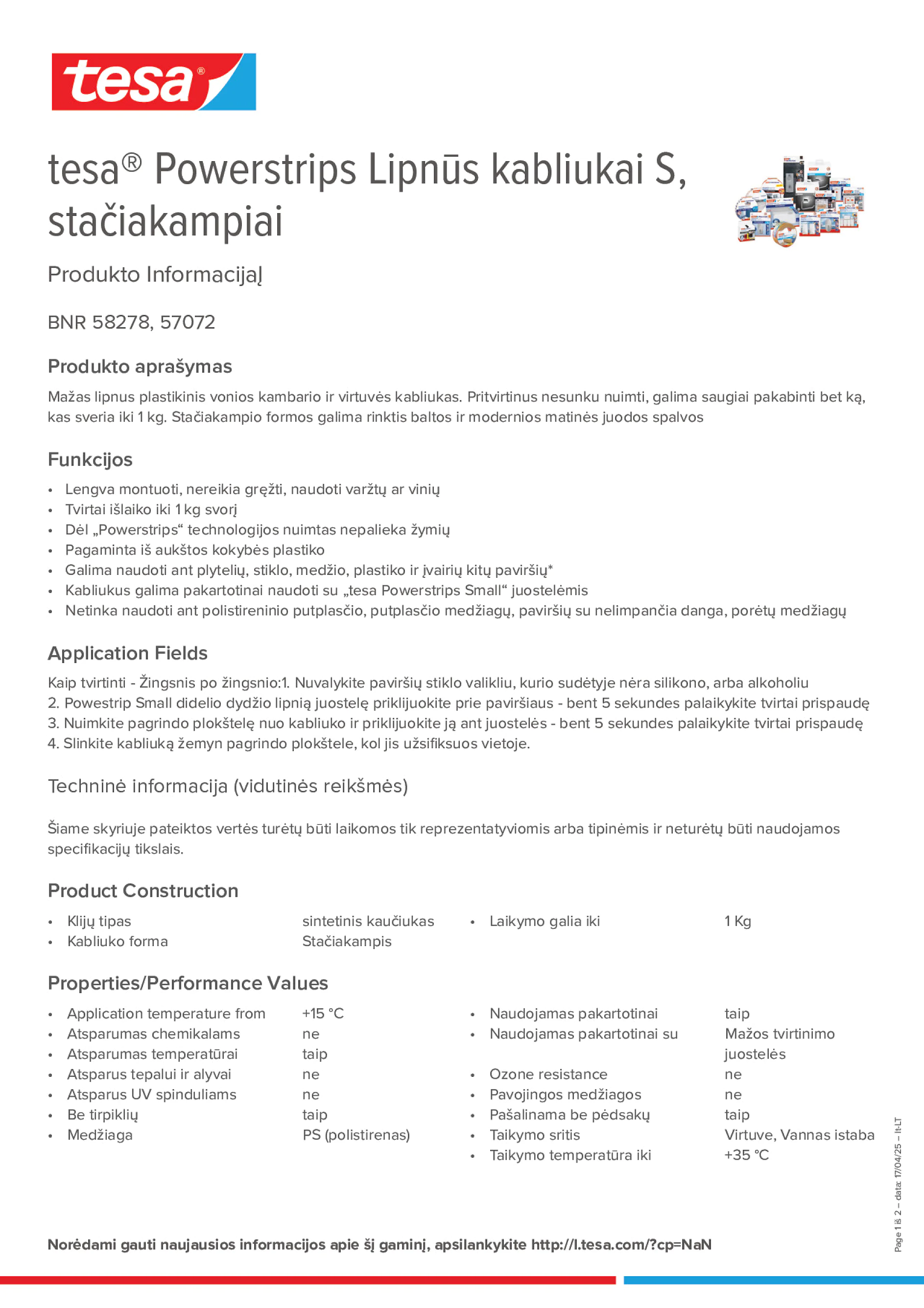 Product information_tesa® Powerstrips 58278_lt-LT