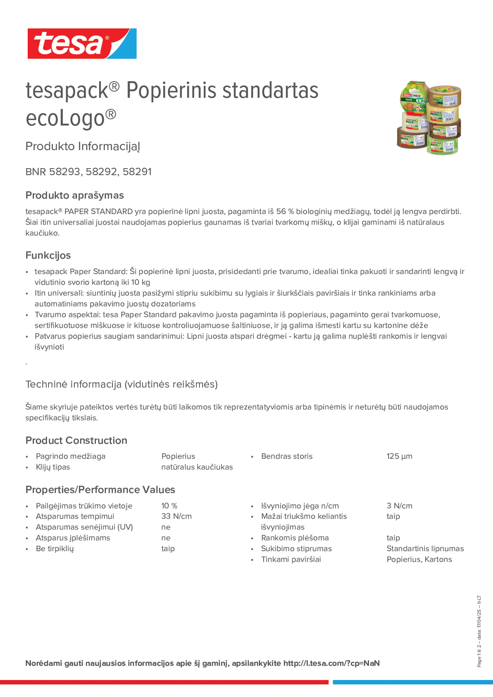 Product information_tesapack® 58293_lt-LT