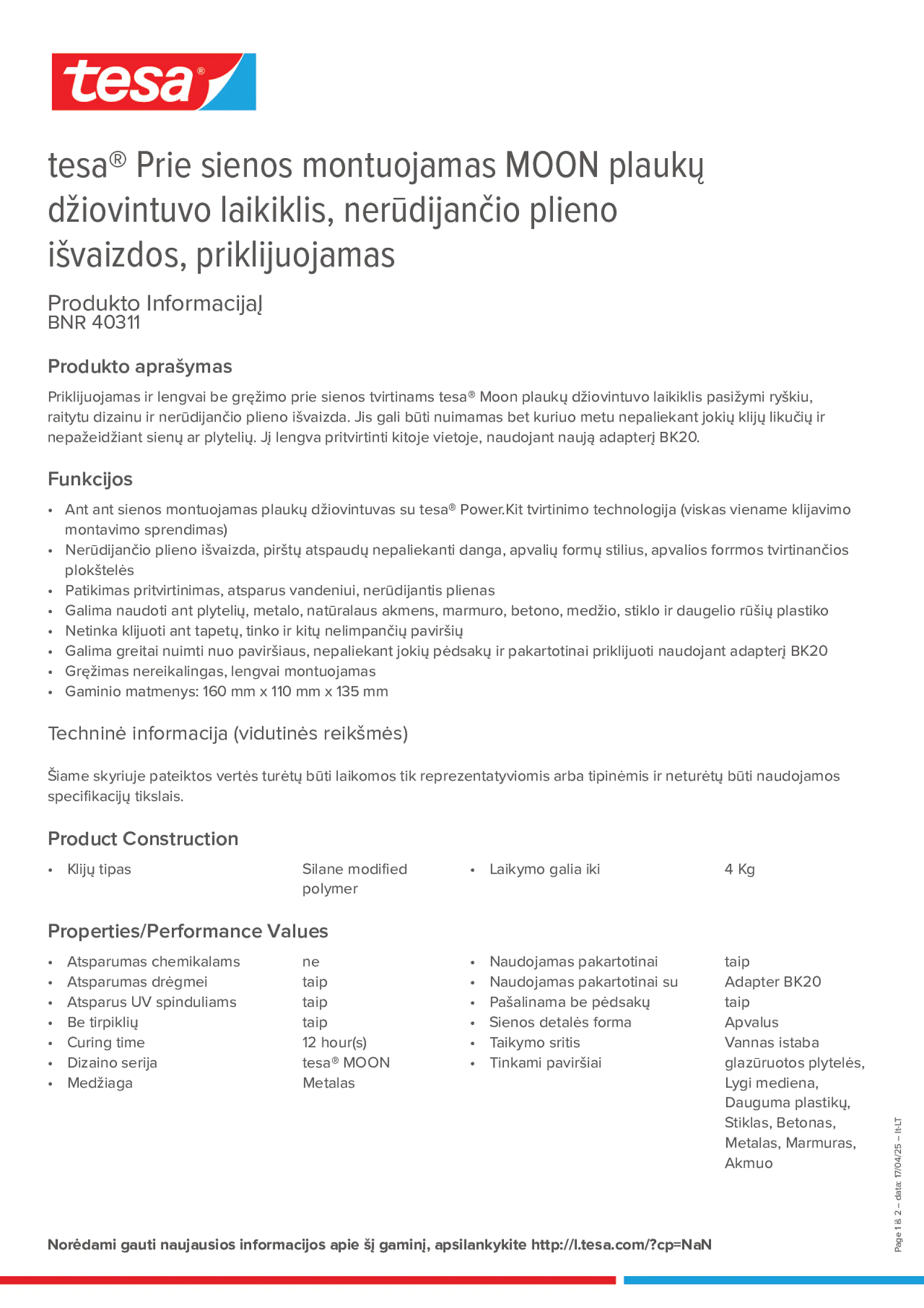 Product information_tesa® 40311_lt-LT