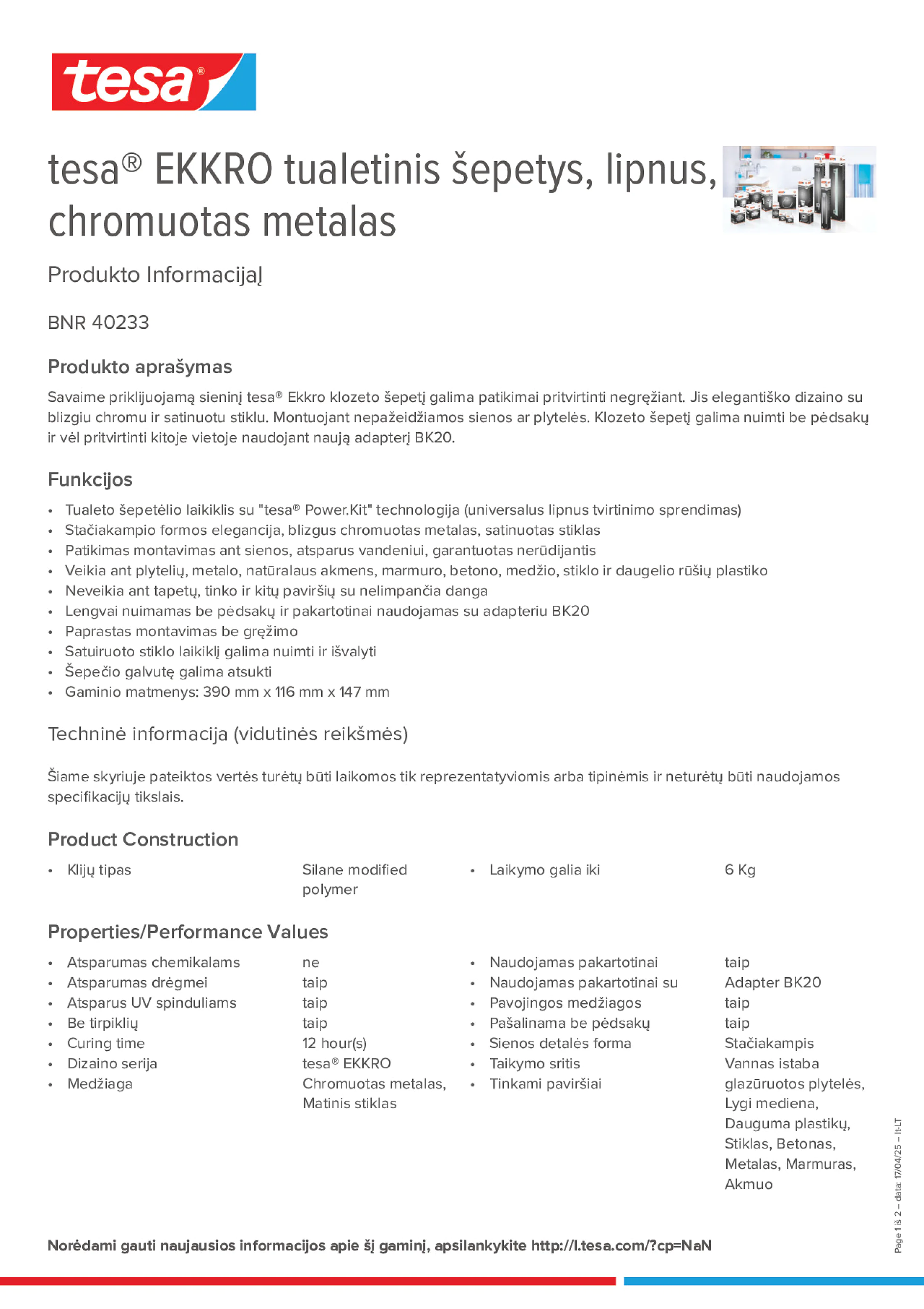 Product information_tesa® 40233_lt-LT