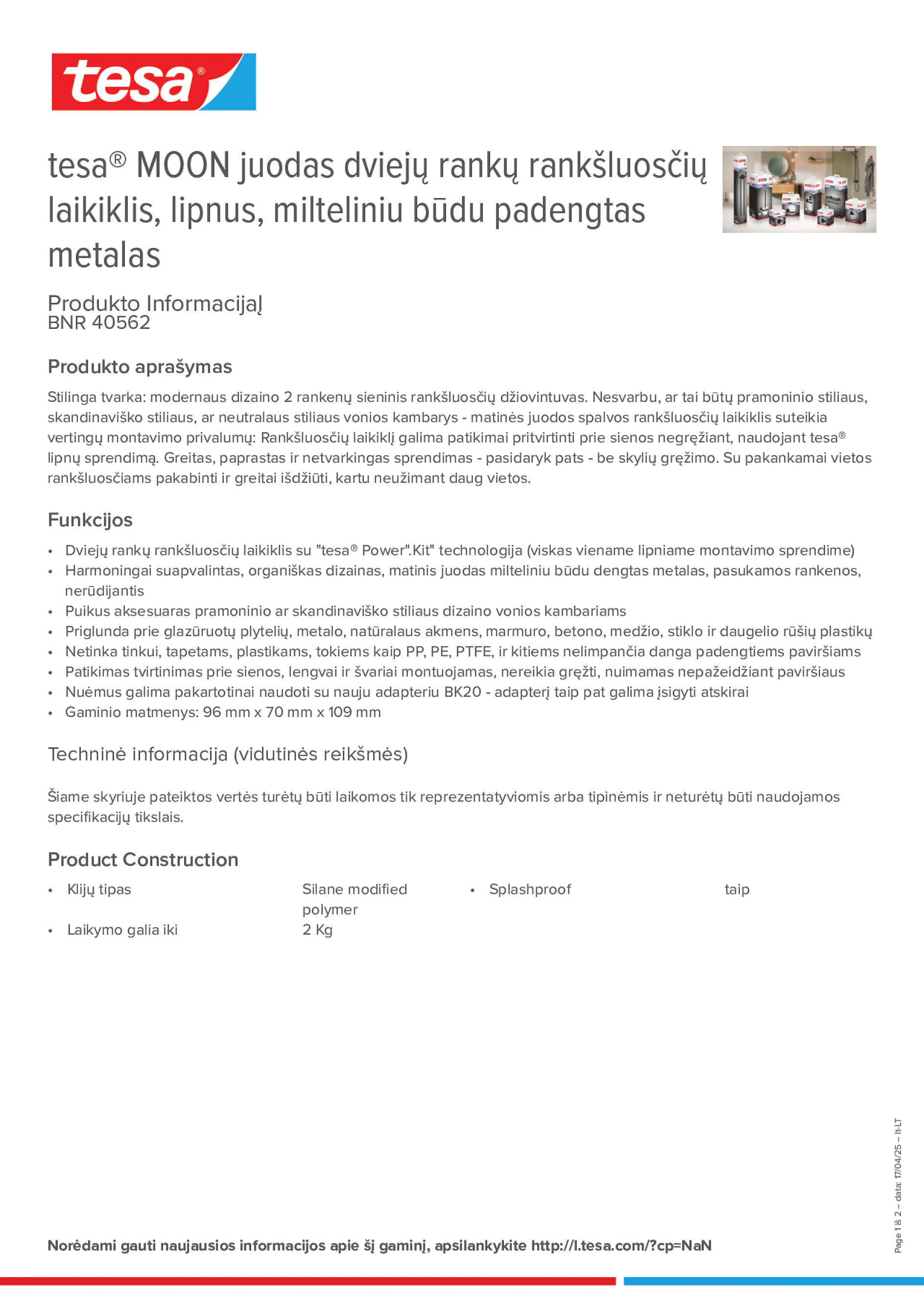 Product information_tesa® 40562_lt-LT