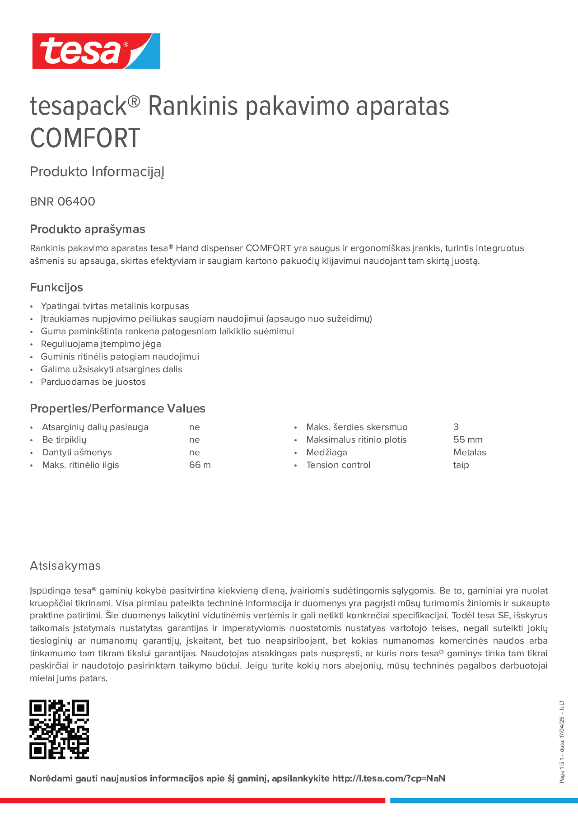 Product information_tesapack® 06400_lt-LT