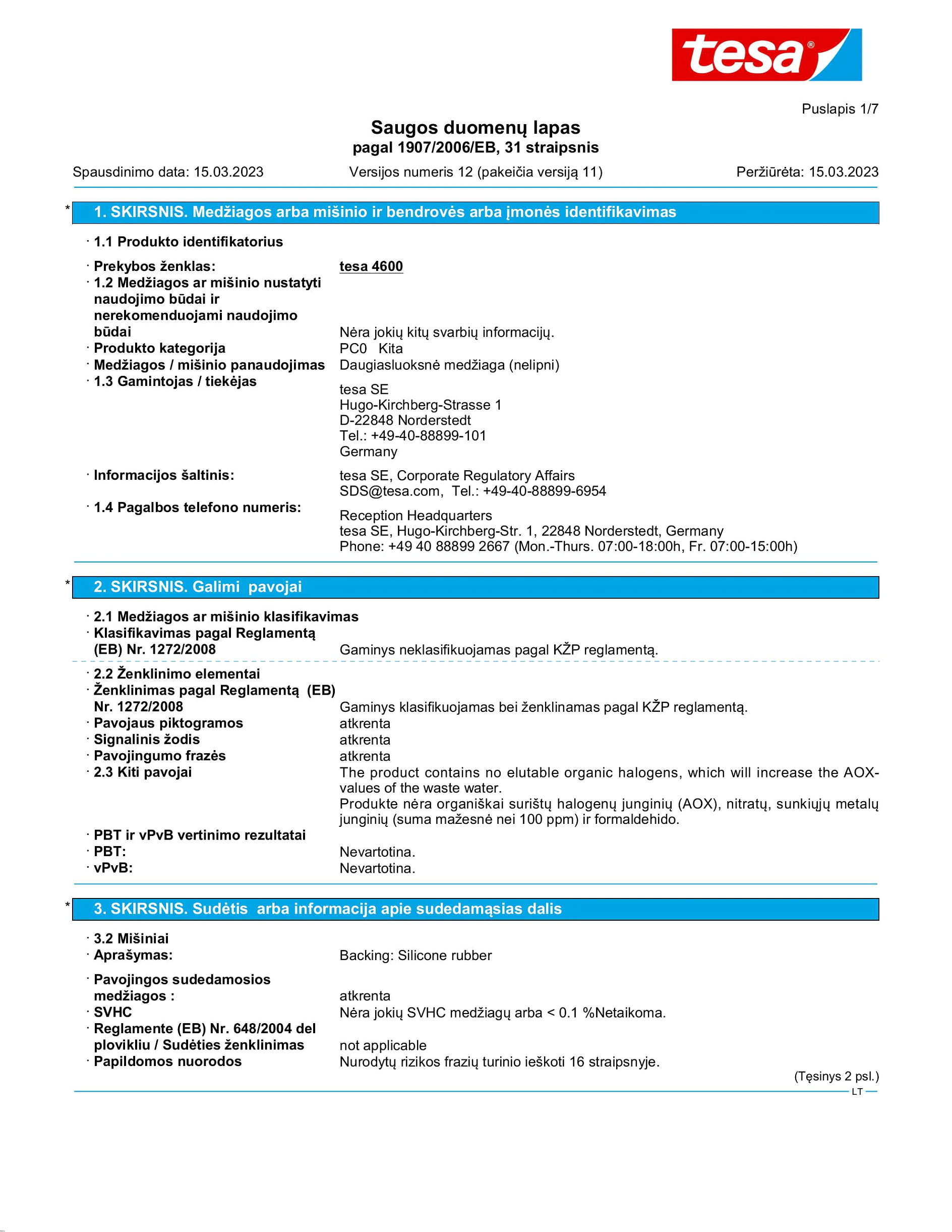Safety data sheet_tesa® 04600_lt-LT_v12