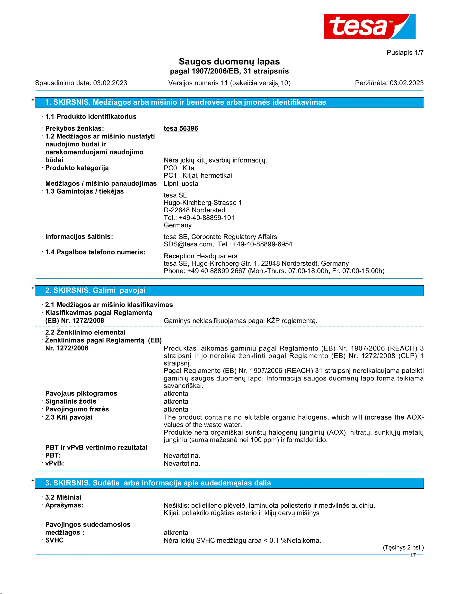 Safety data sheet_tesa® extra Power 56348_lt-LT_v11