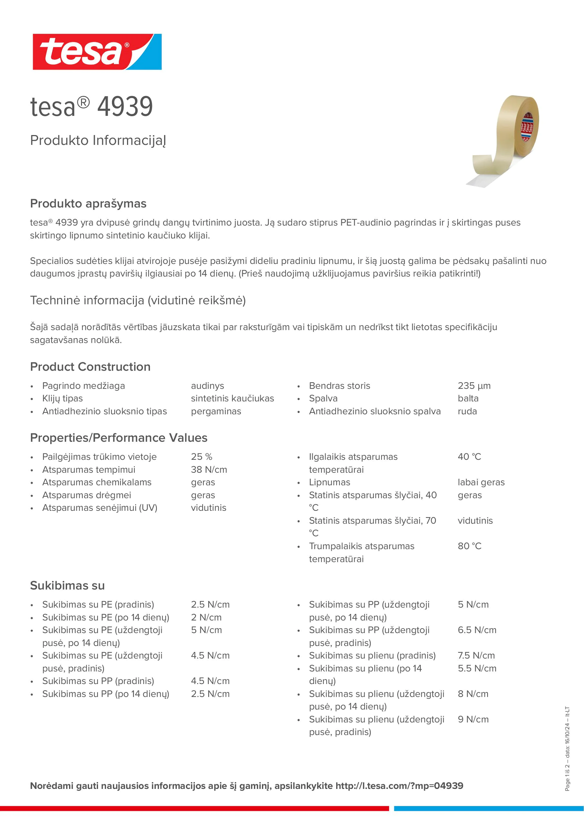 Product information_tesa® 4939_lt-LT