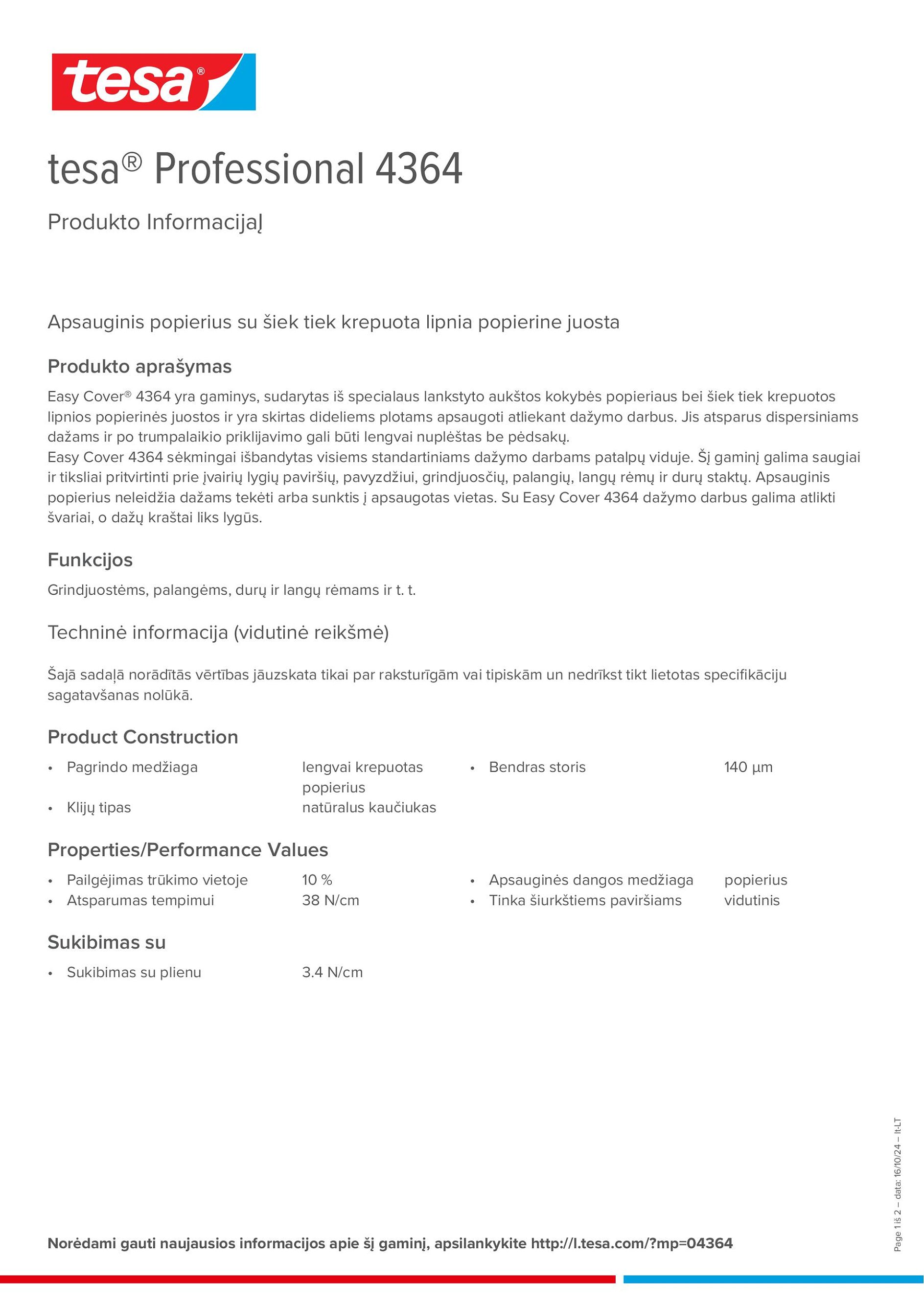 Product information_tesa® Professional 04364_lt-LT