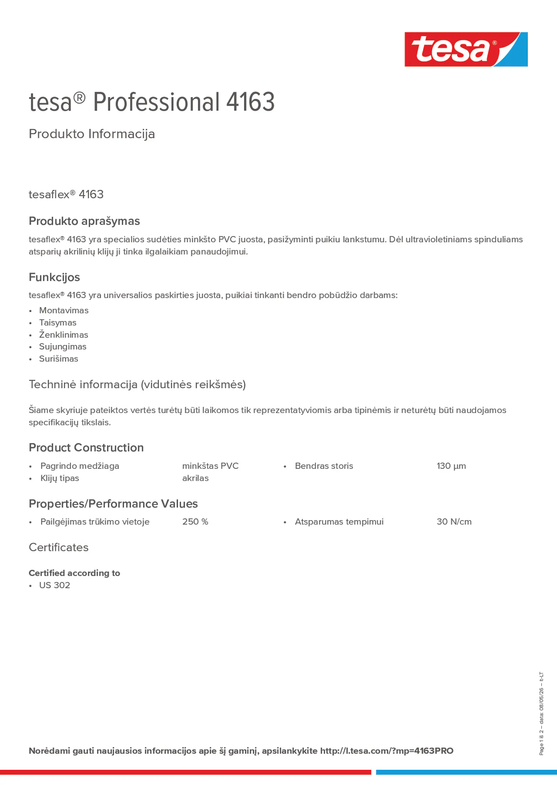 Product information_tesa® Professional 04163_lt-LT