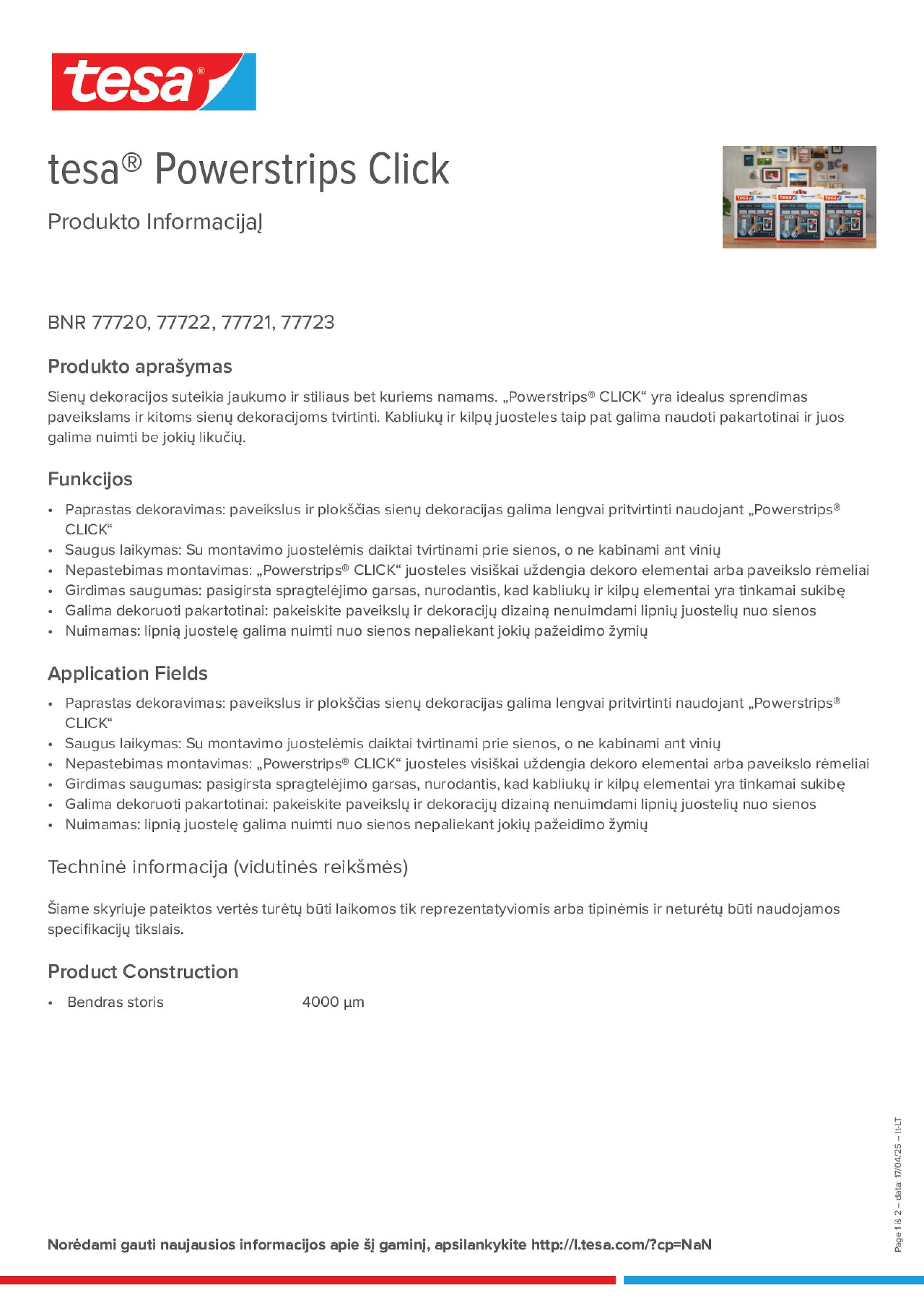 Product information_tesa® Powerstrips 77720_lt-LT