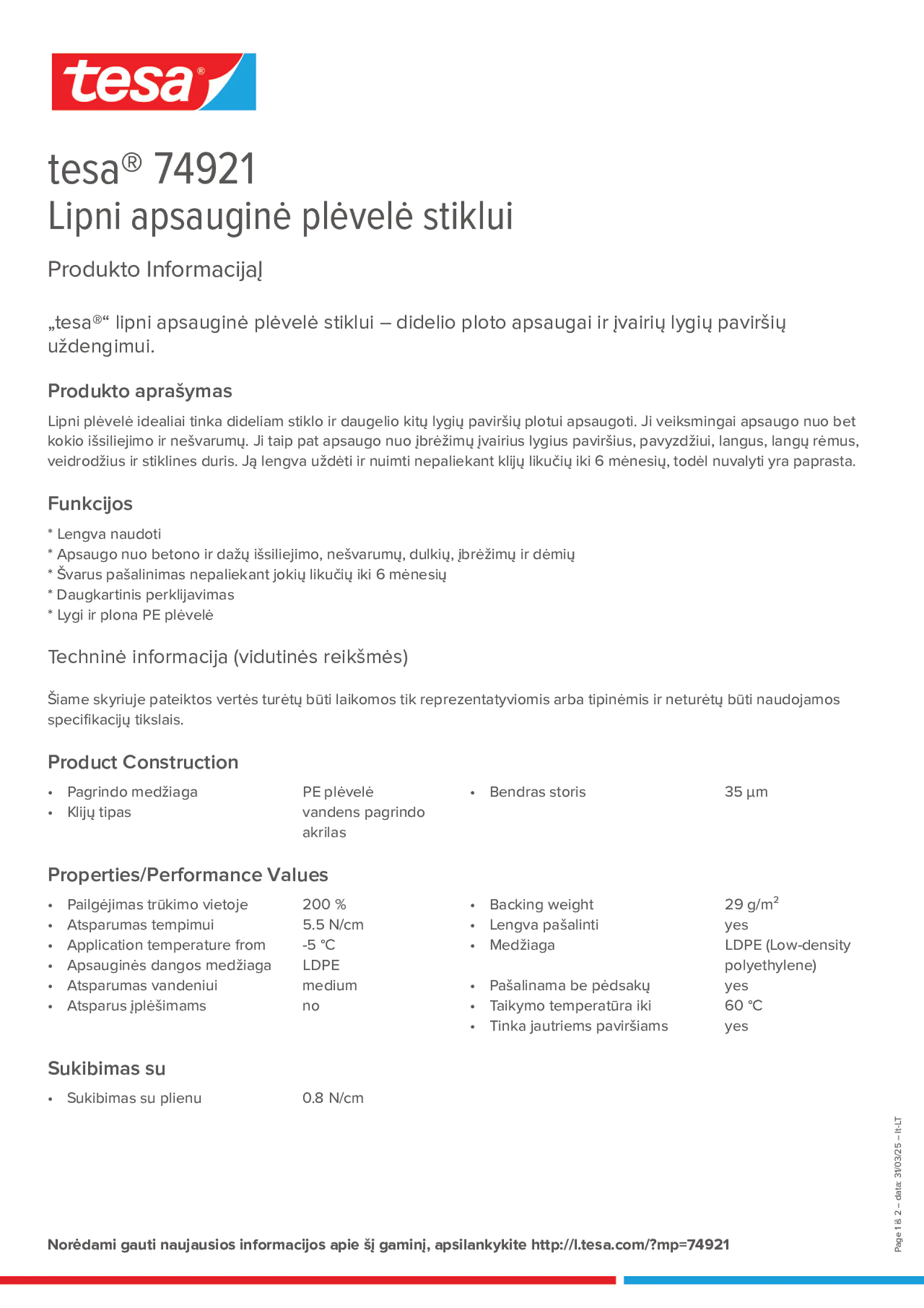 Product information_tesa® 74921_lt-LT
