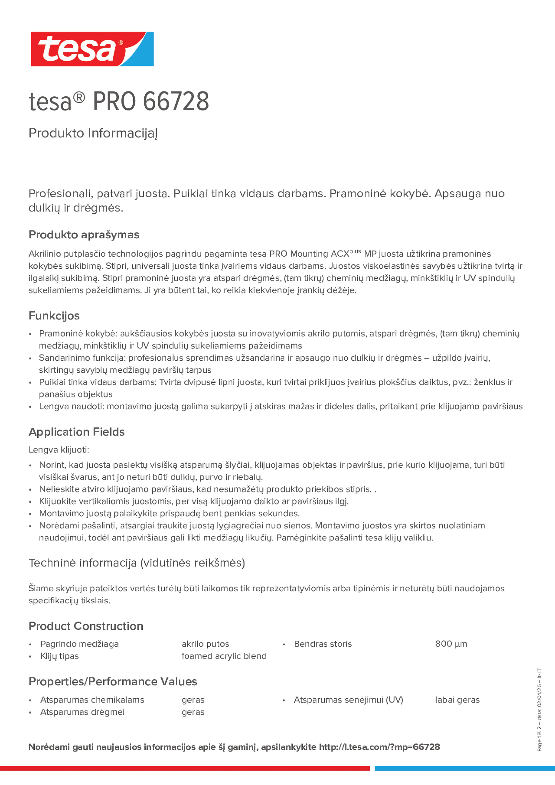 Product information_tesa® PRO 66728_lt-LT