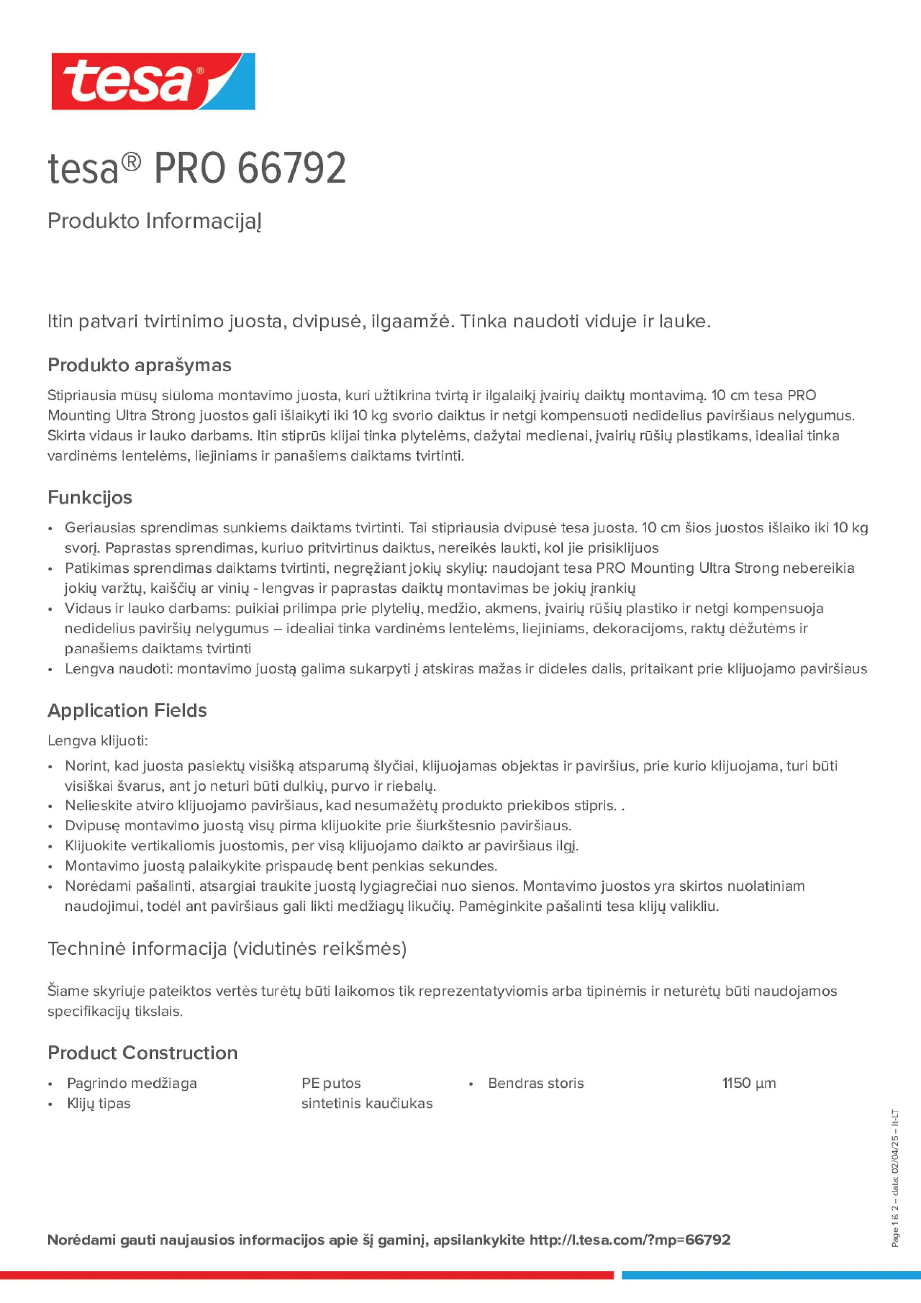 Product information_tesa® PRO 66792_lt-LT
