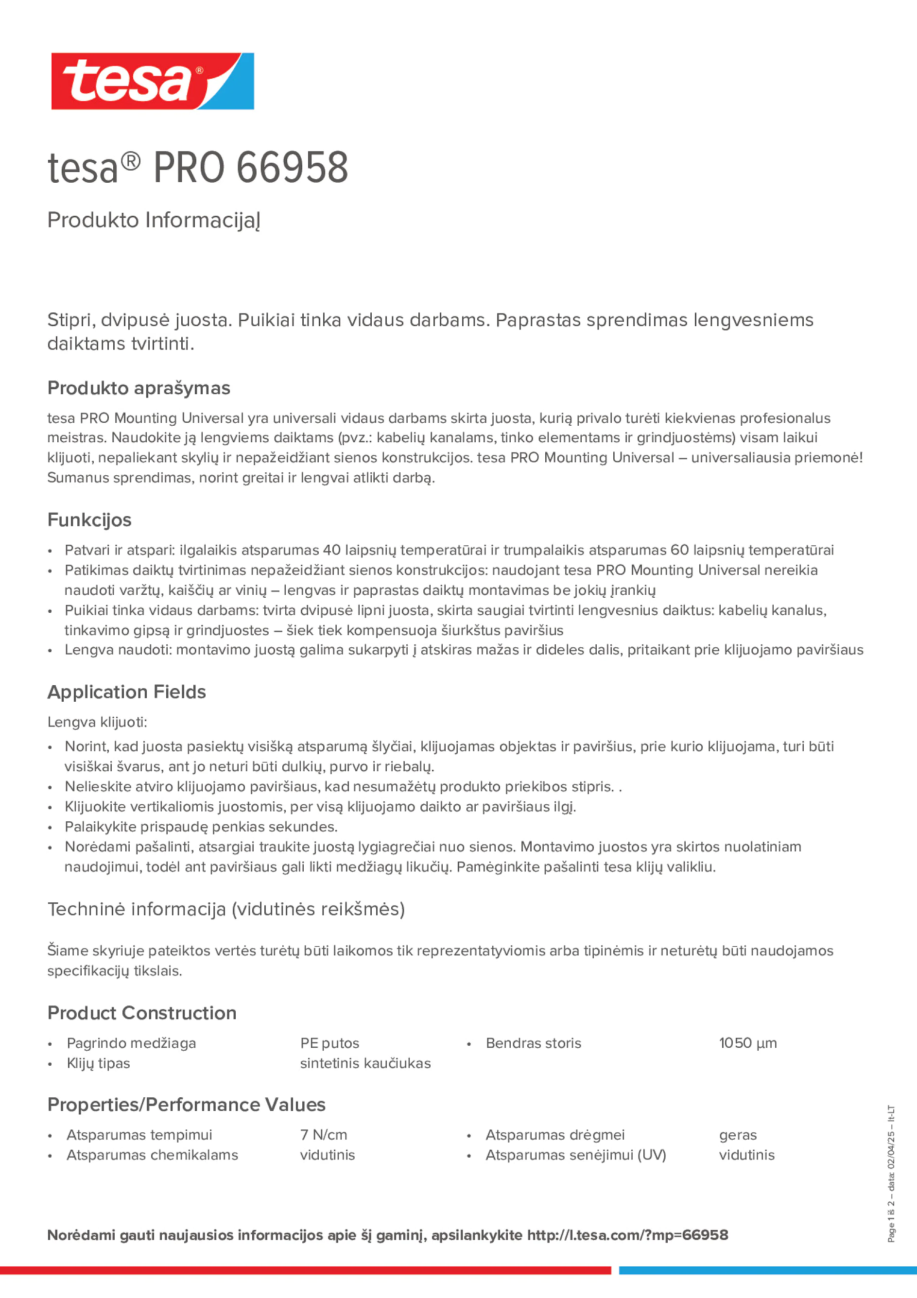 Product information_tesa® PRO 66958_lt-LT