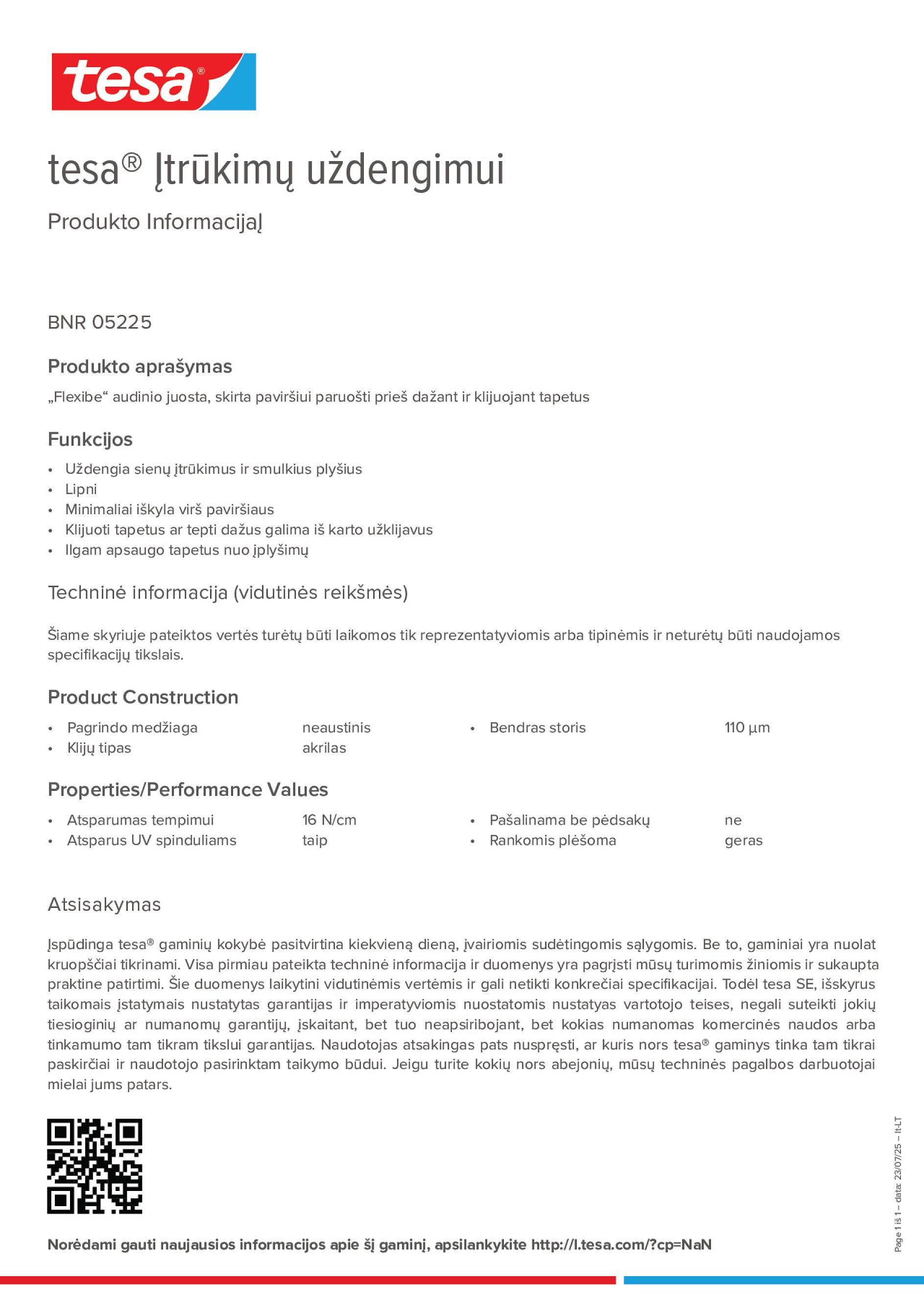 Product information_tesa® 05225_lt-LT