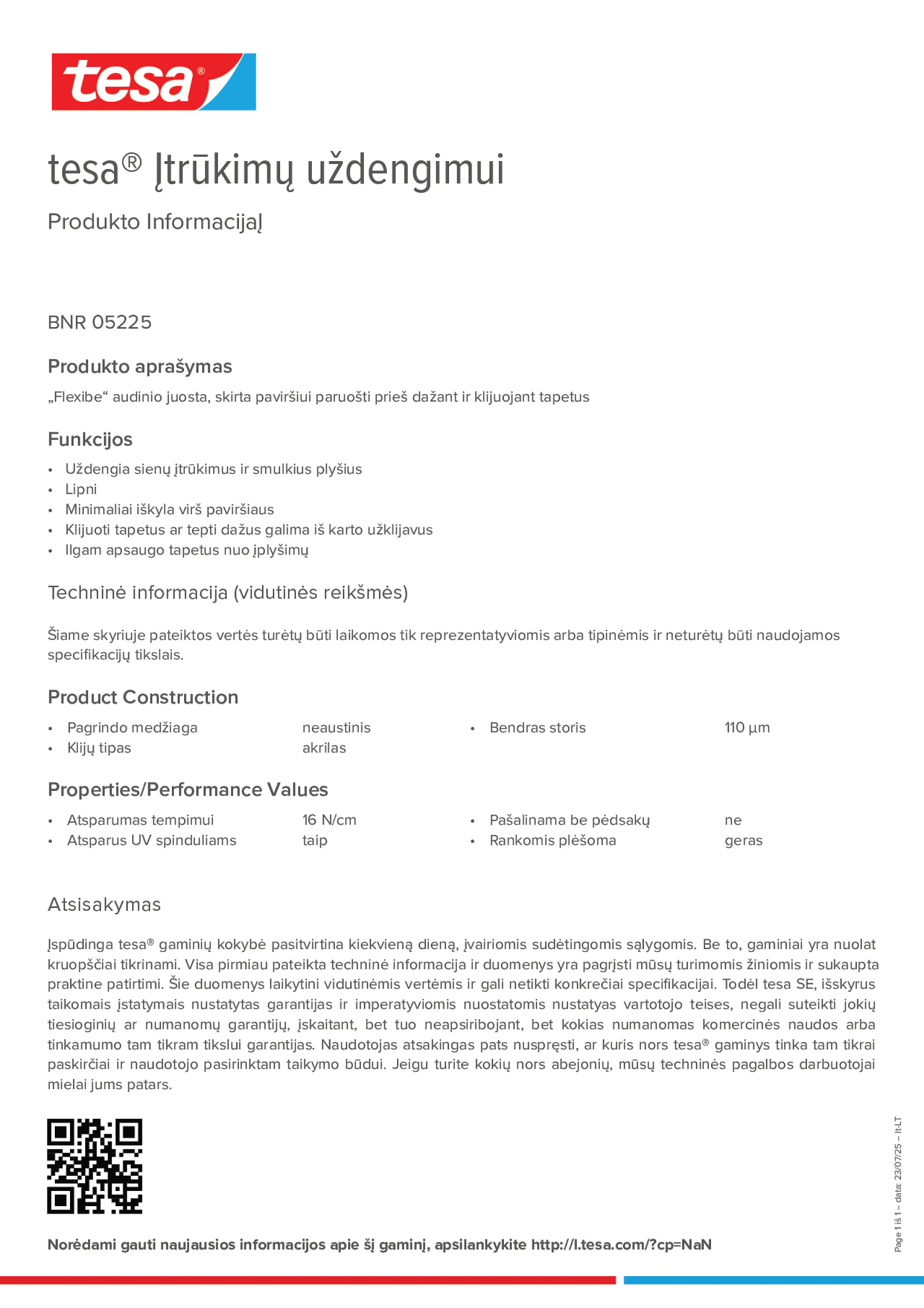 Product information_tesa® 05225_lt-LT