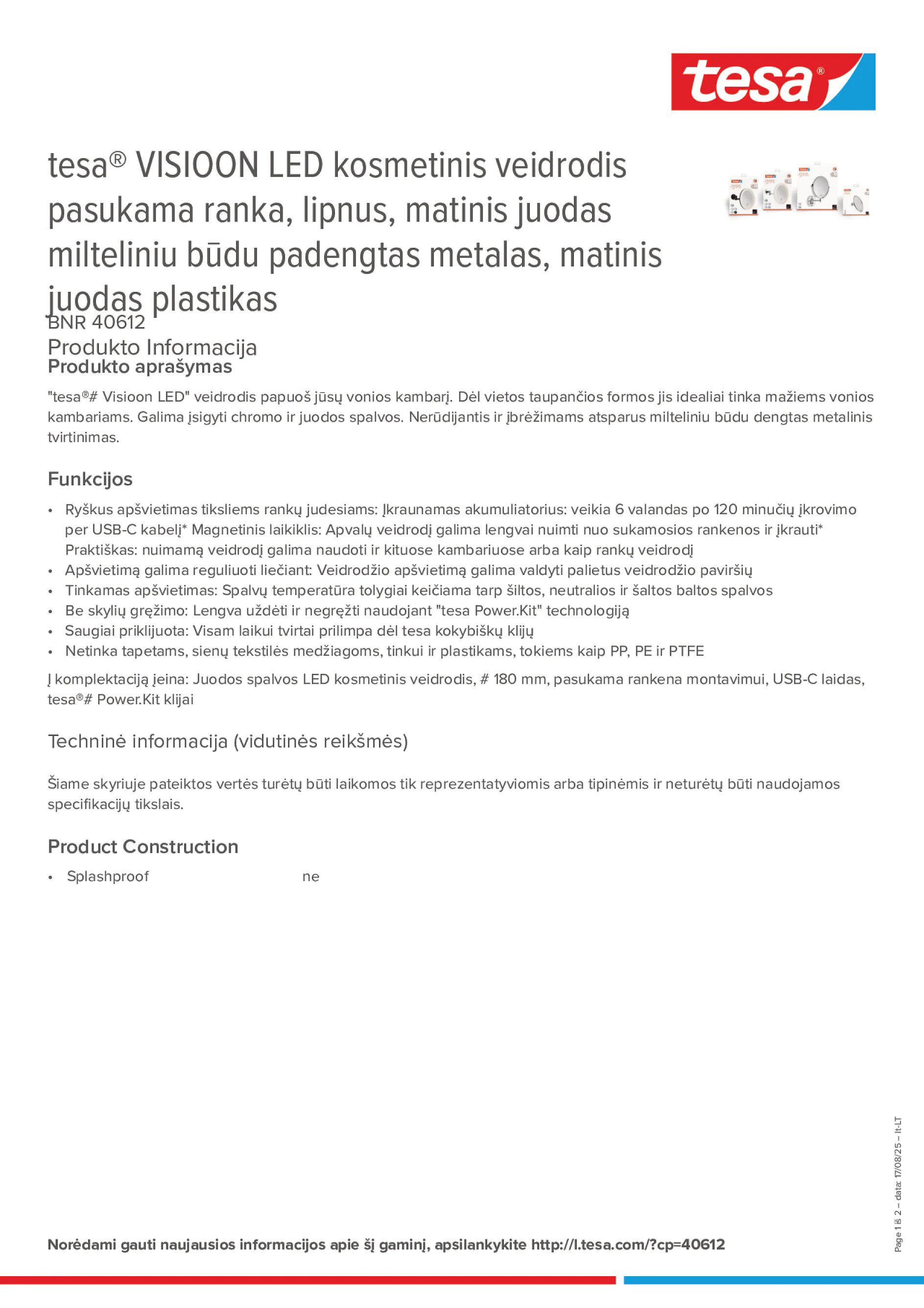 Product information_tesa® 40612_lt-LT