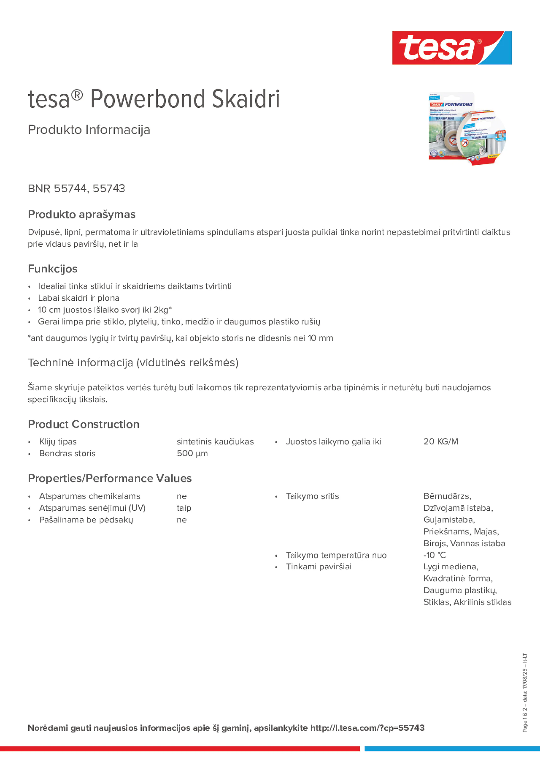 Product information_tesa® Powerbond 55744_lt-LT