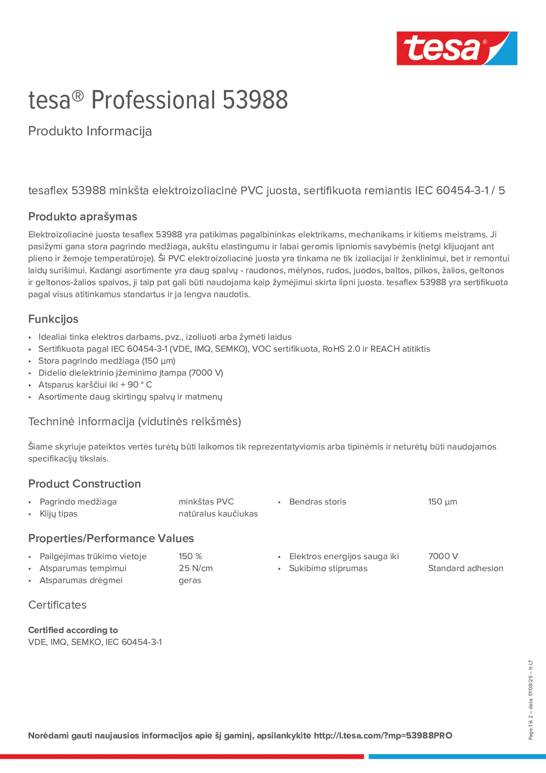 Product information_tesa® Professional 53988_lt-LT