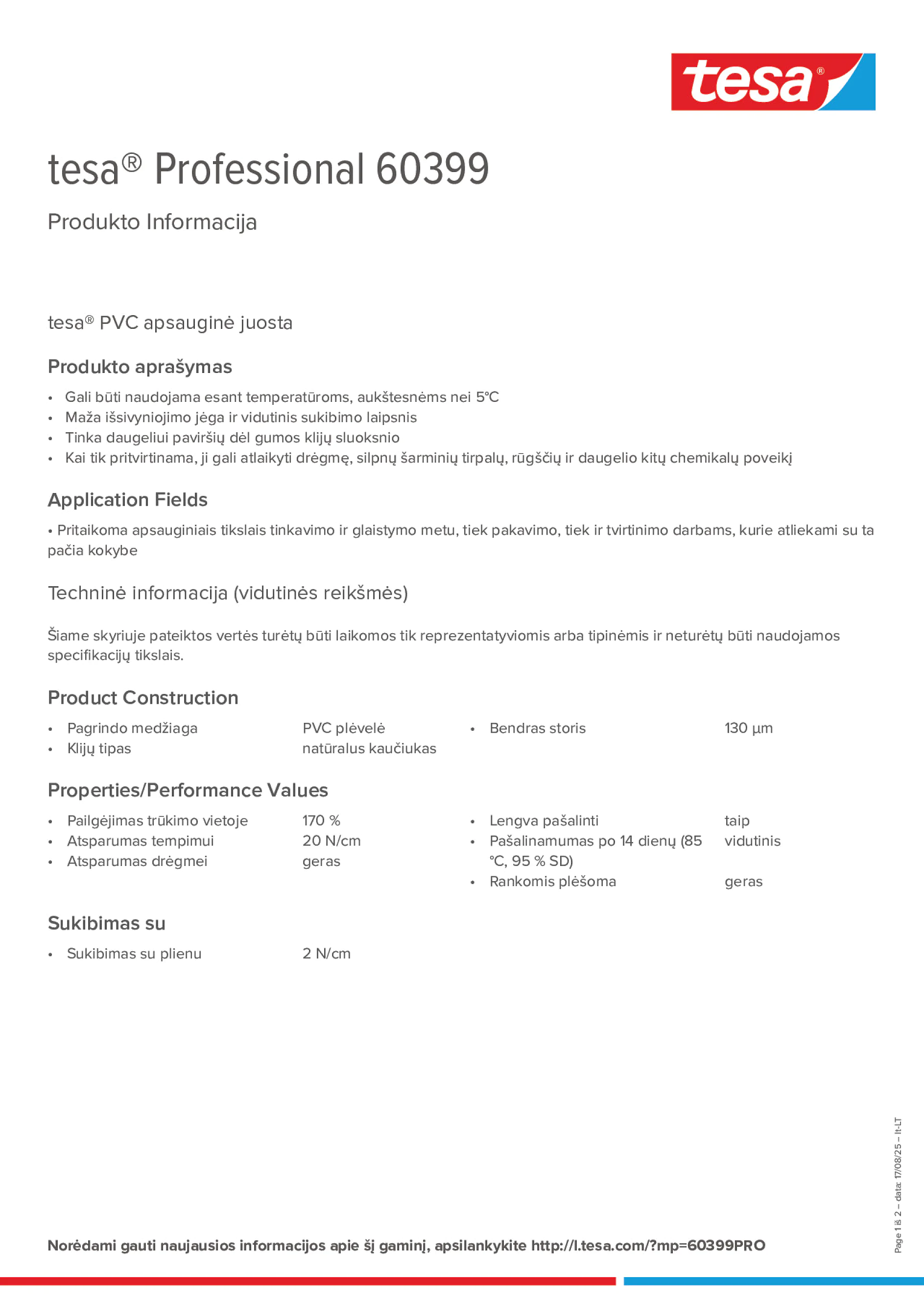 Product information_tesa® Professional 60399_lt-LT