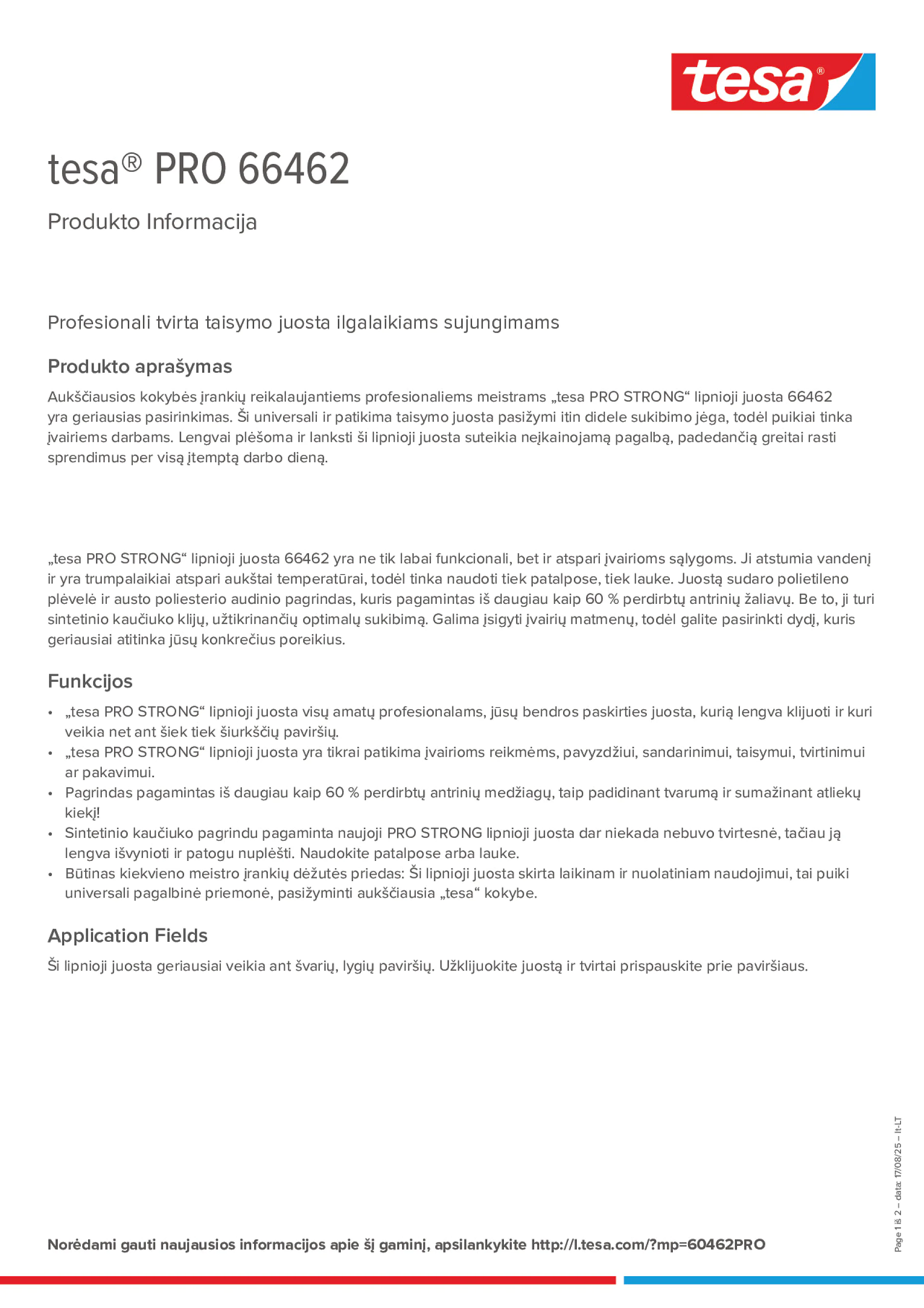 Product information_tesa® PRO 66462_lt-LT