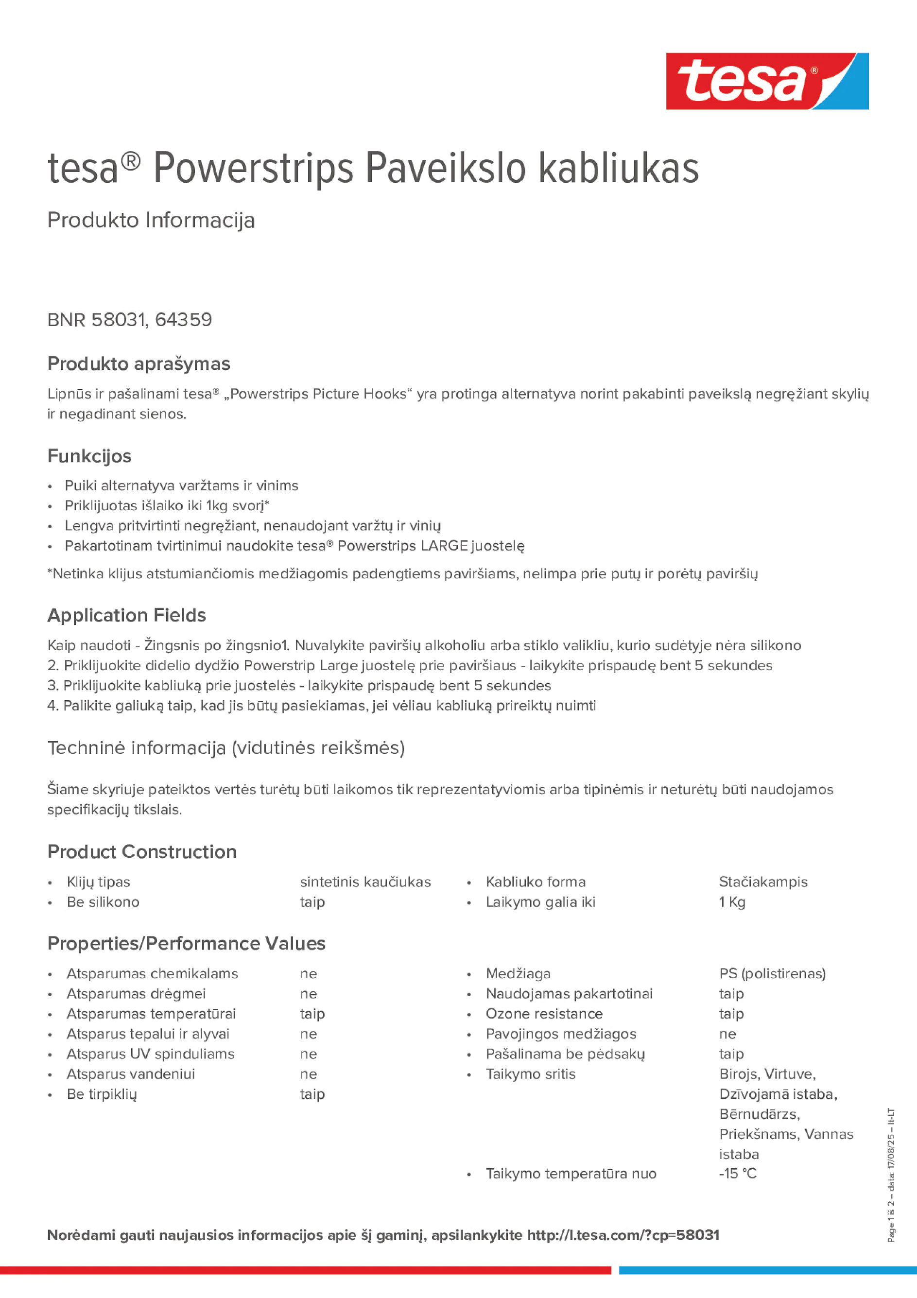 Product information_tesa® Powerstrips 58031_lt-LT