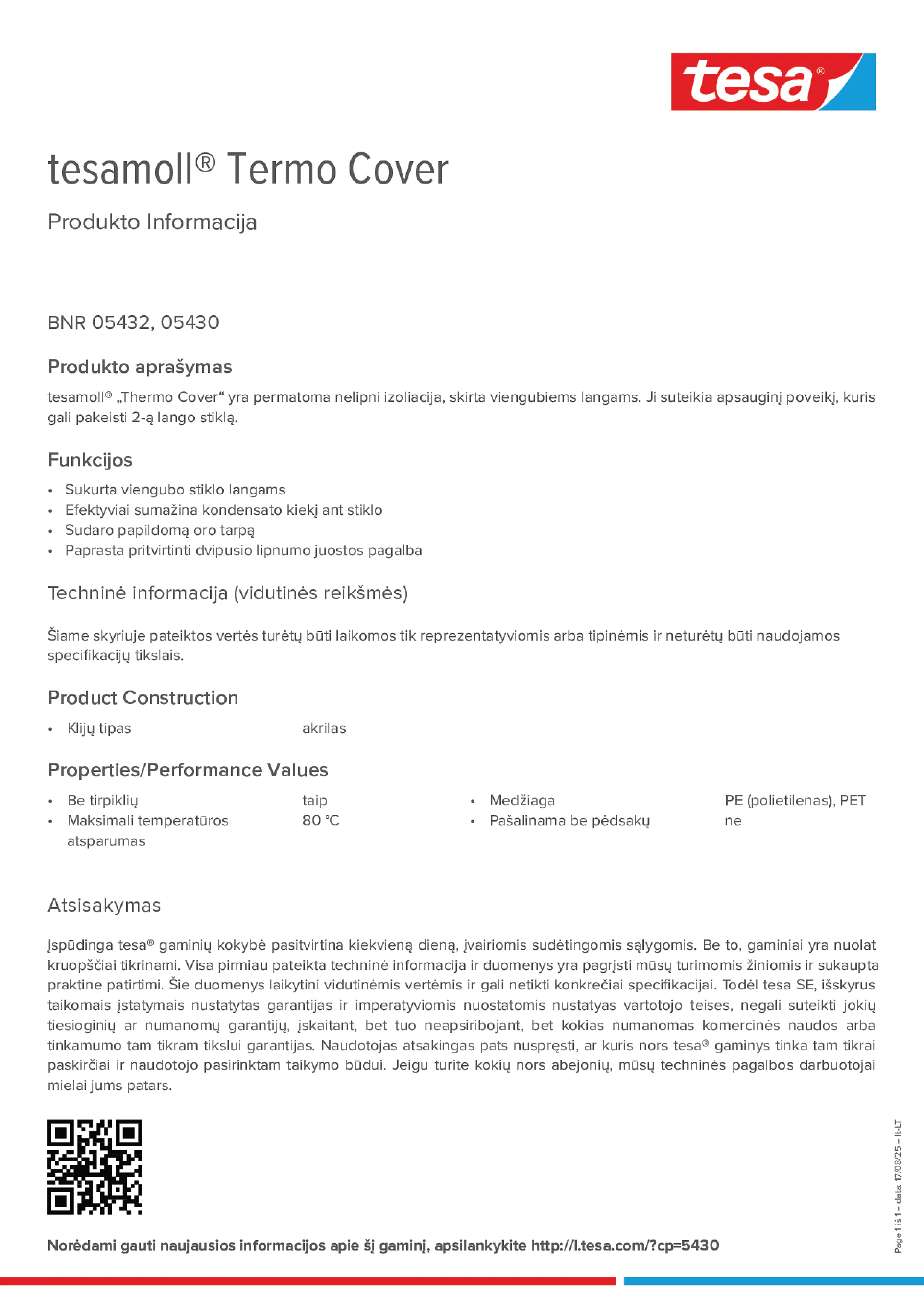 Product information_tesamoll® 5430_lt-LT