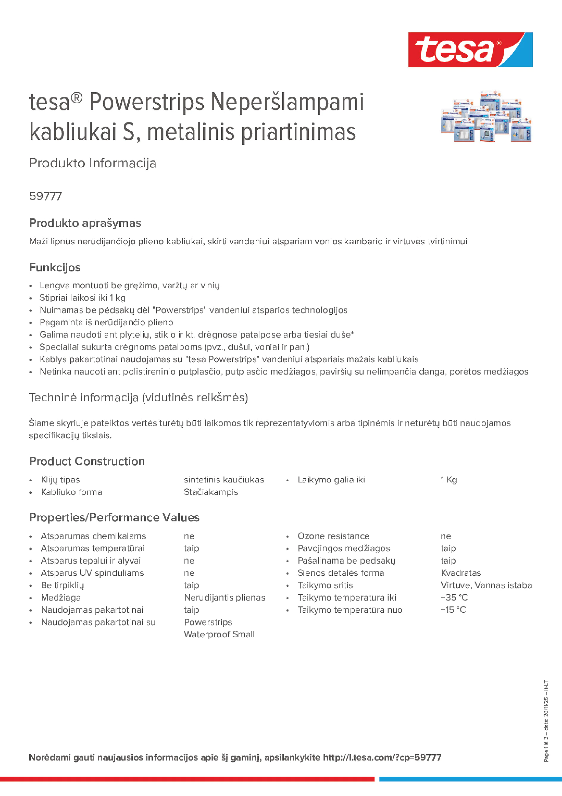 Product information_tesa® Powerstrips 59777_lt-LT