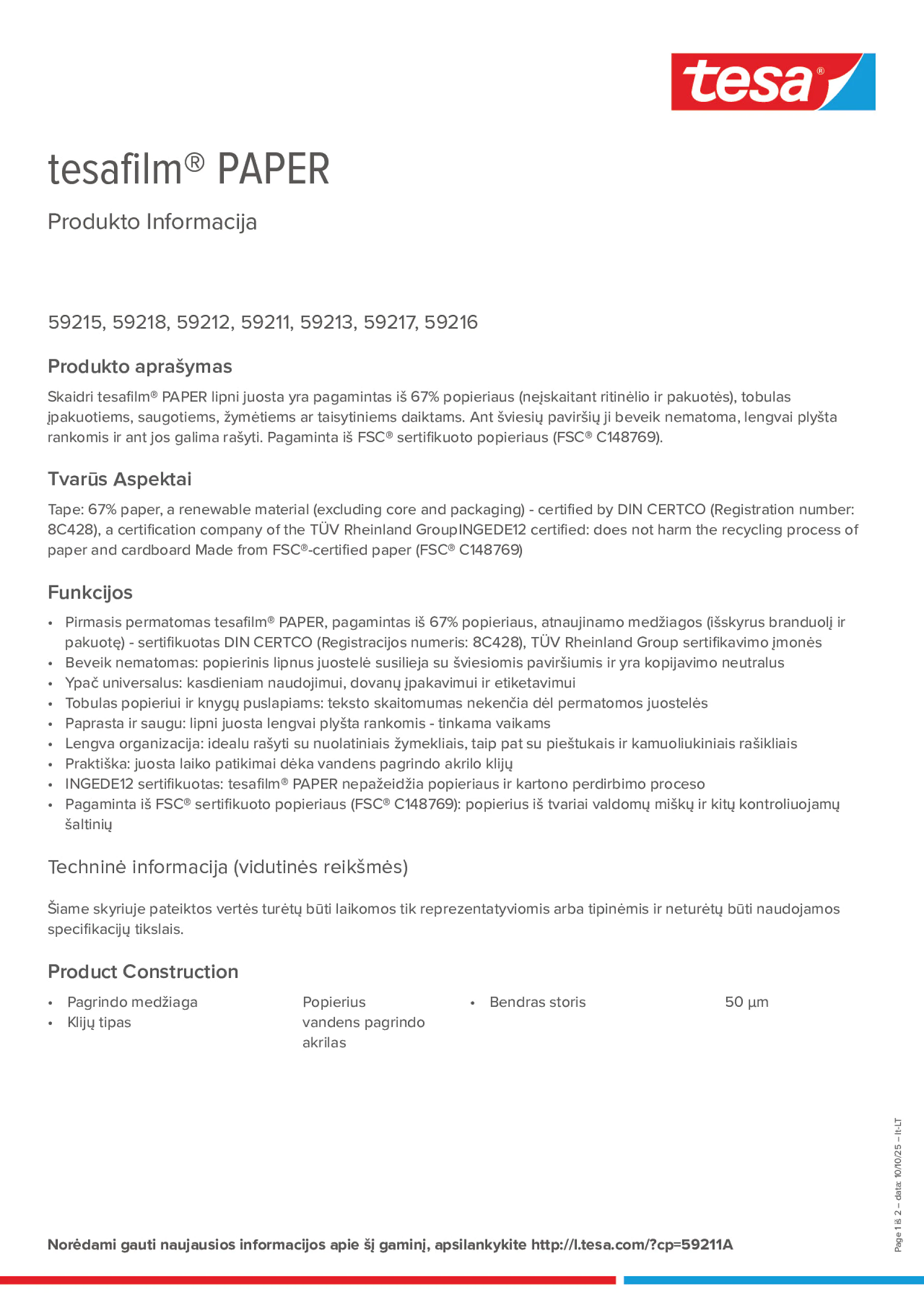 Product information_tesafilm® 59215_lt-LT