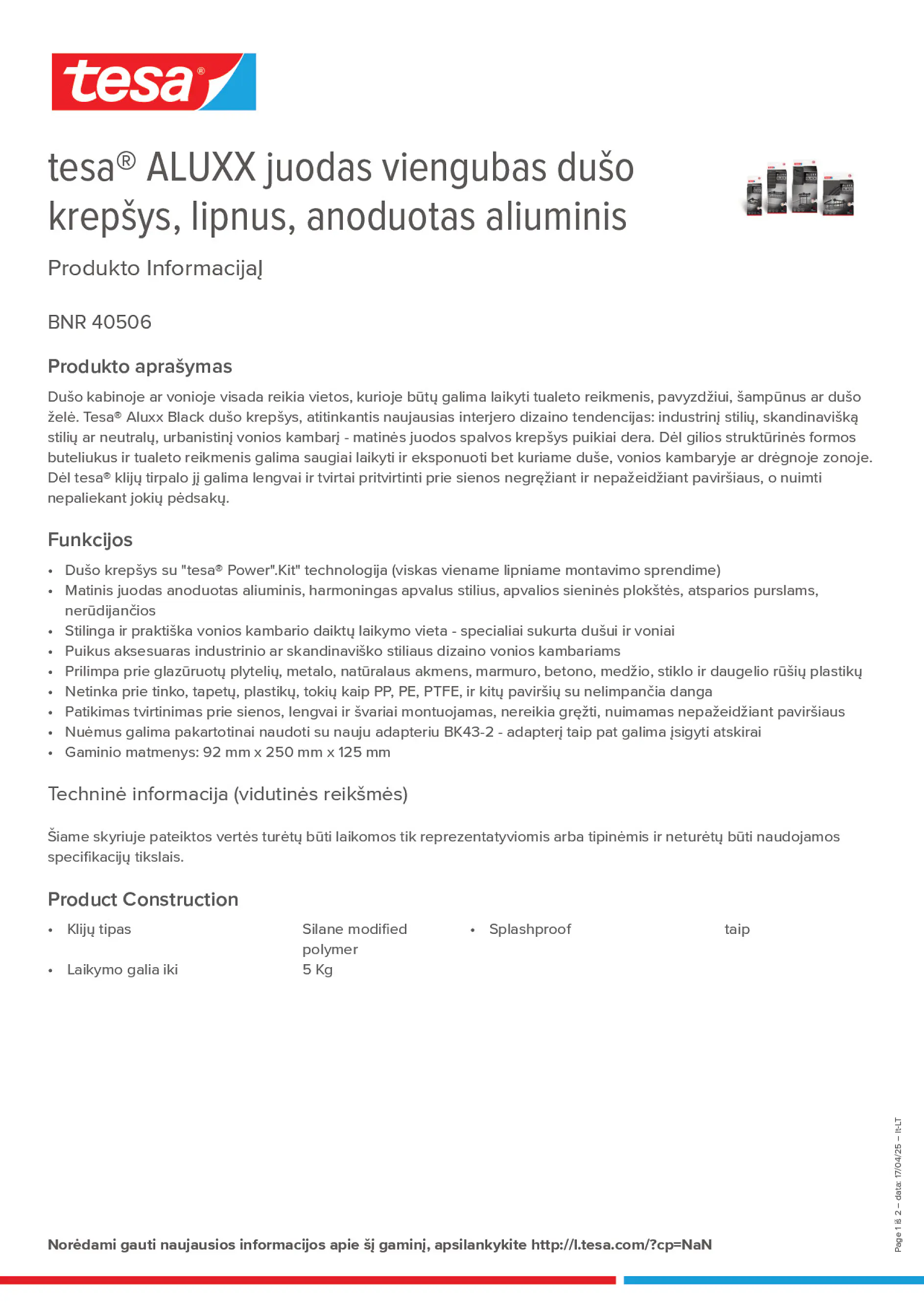 Product information_tesa® 40506_lt-LT