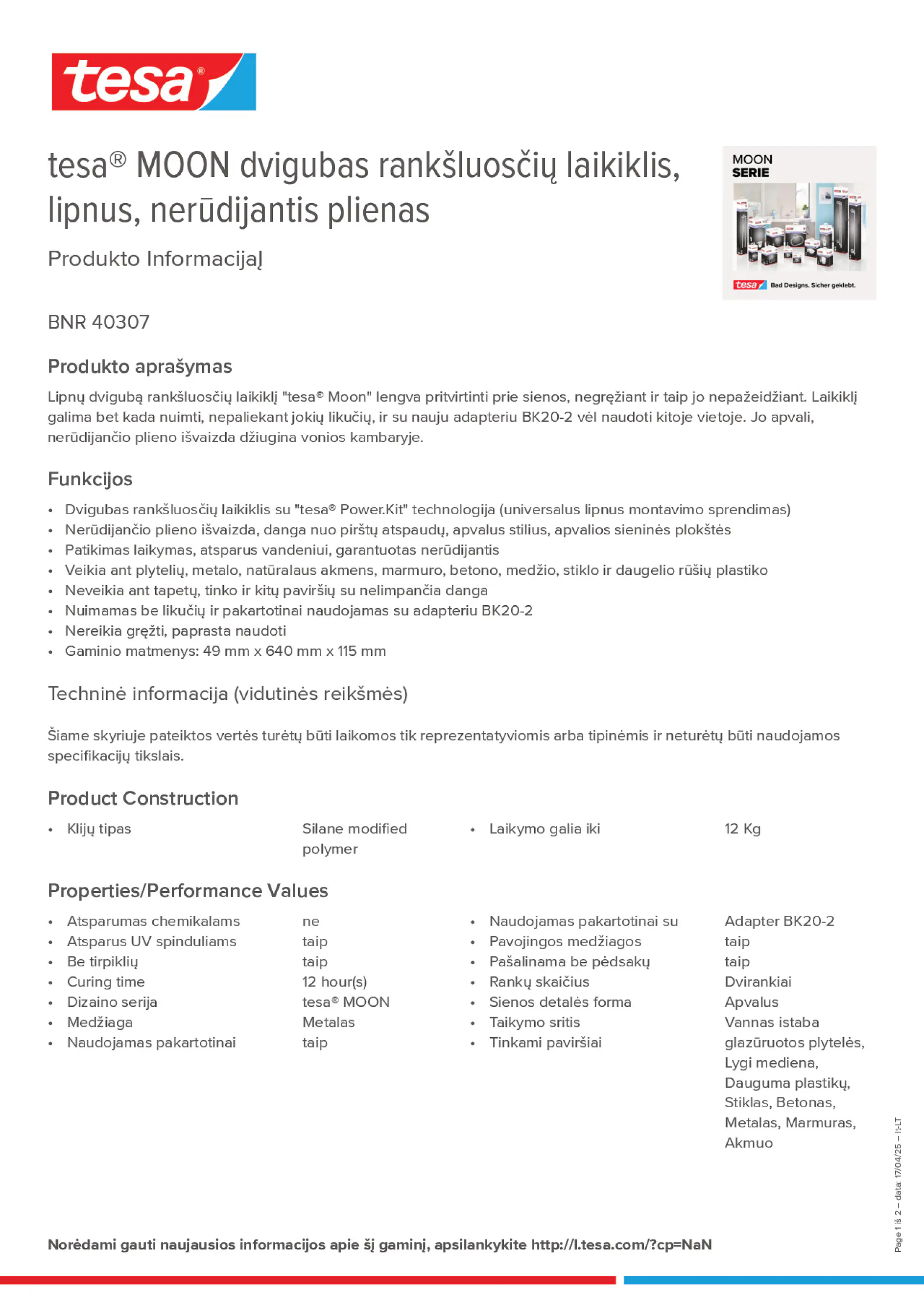 Product information_tesa® 40307_lt-LT