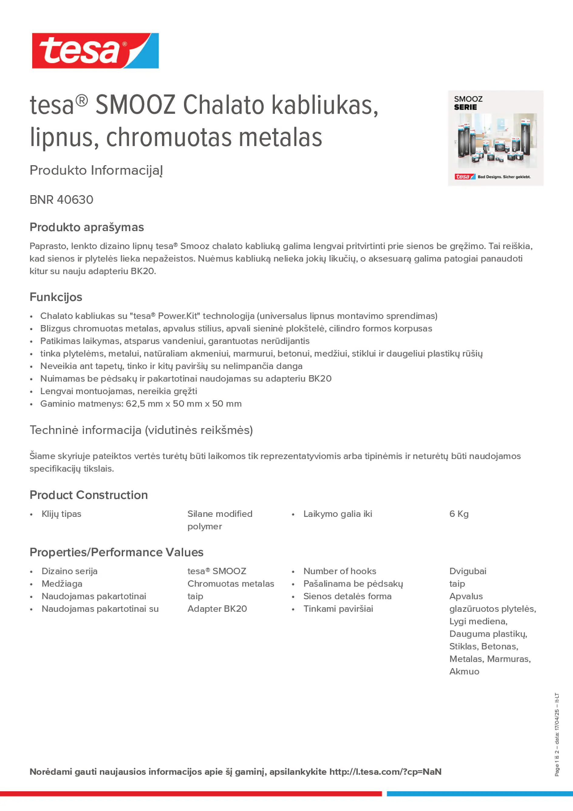 Product information_tesa® 40630_lt-LT