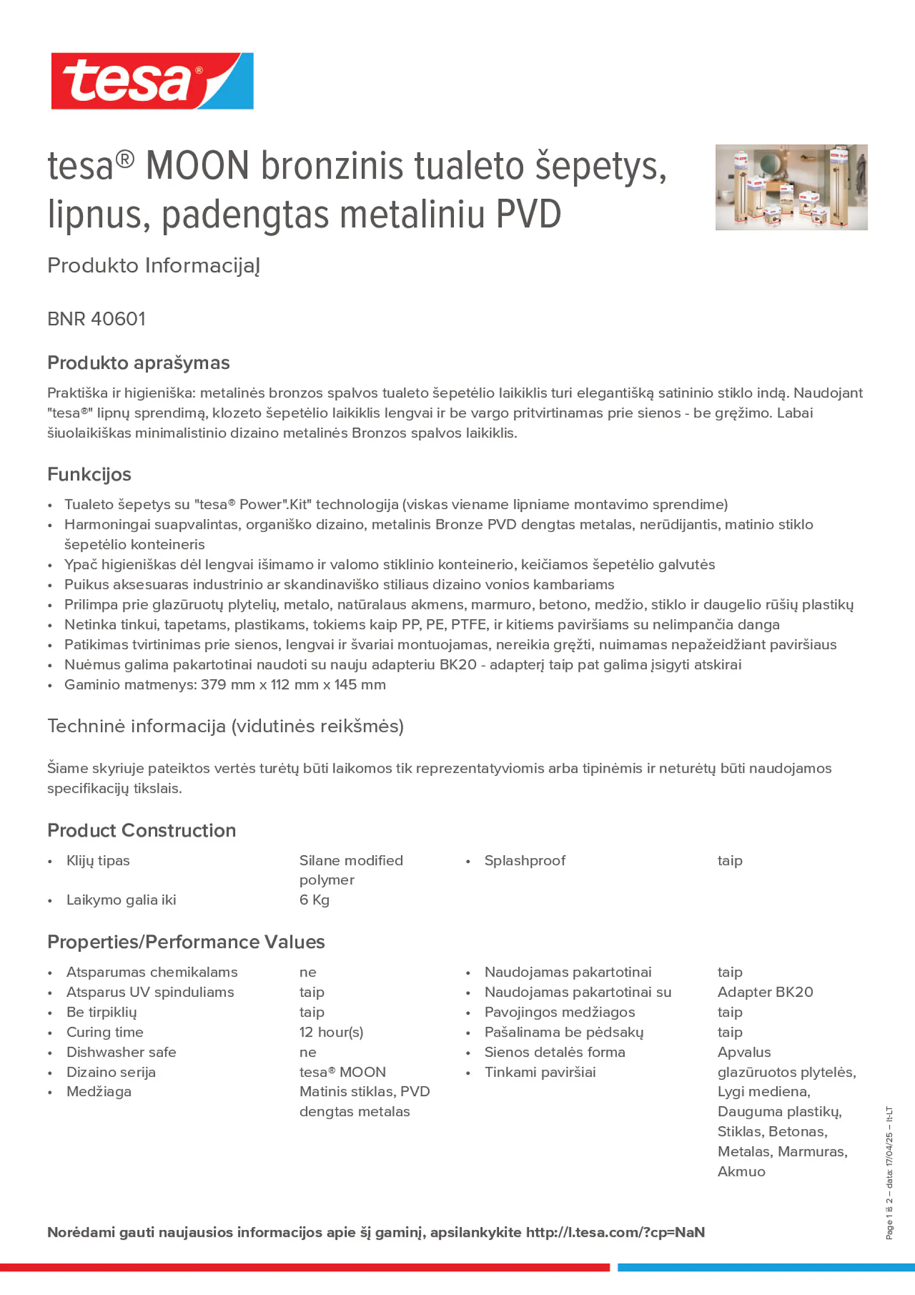 Product information_tesa® 40601_lt-LT