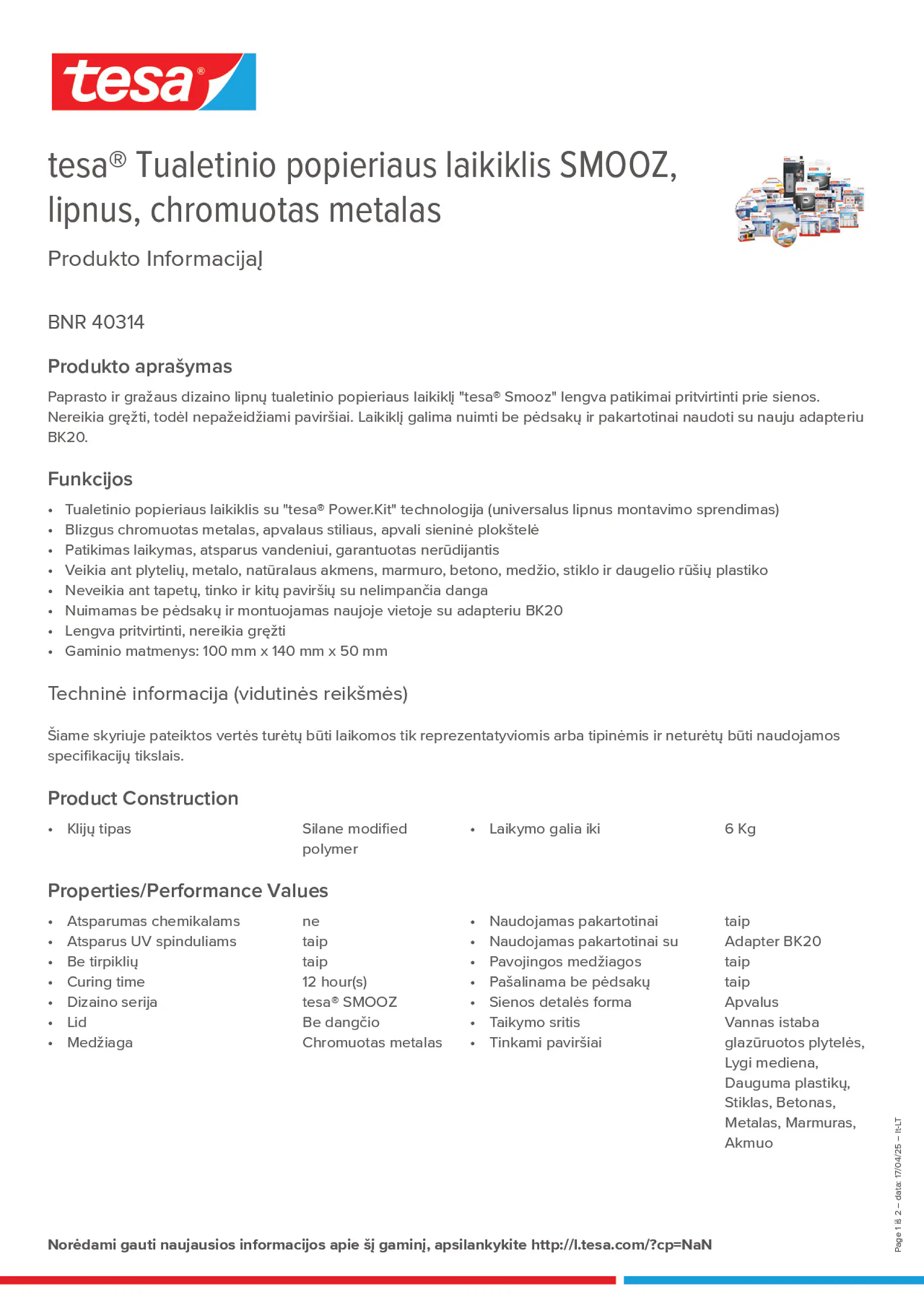 Product information_tesa® 40314_lt-LT