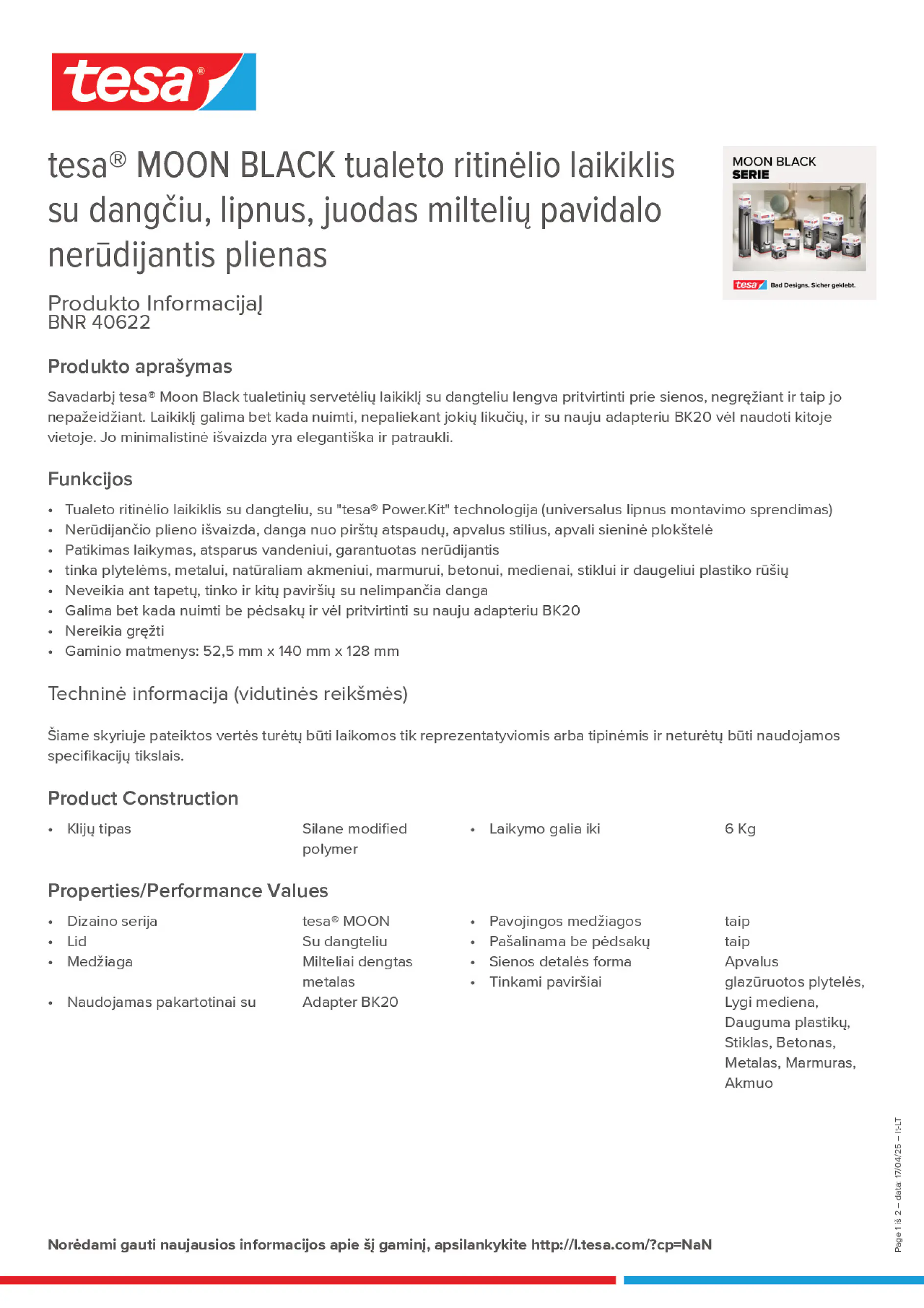 Product information_tesa® 40622_lt-LT