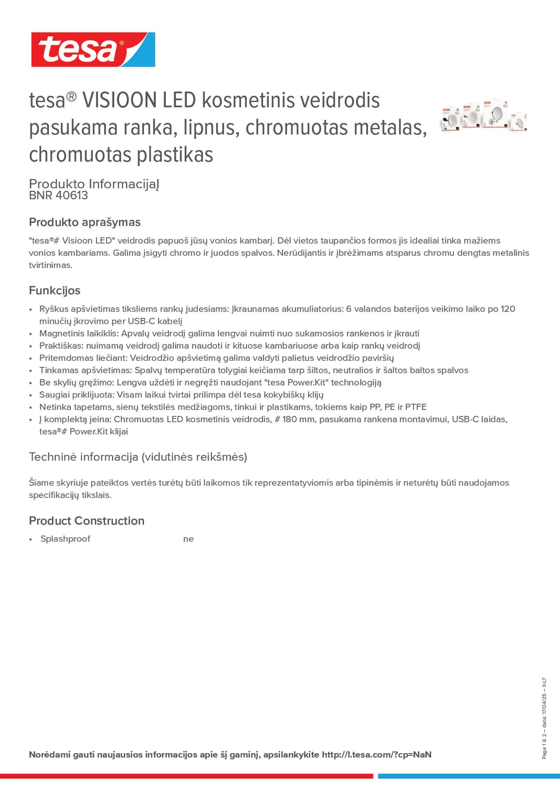 Product information_tesa® 40613_lt-LT