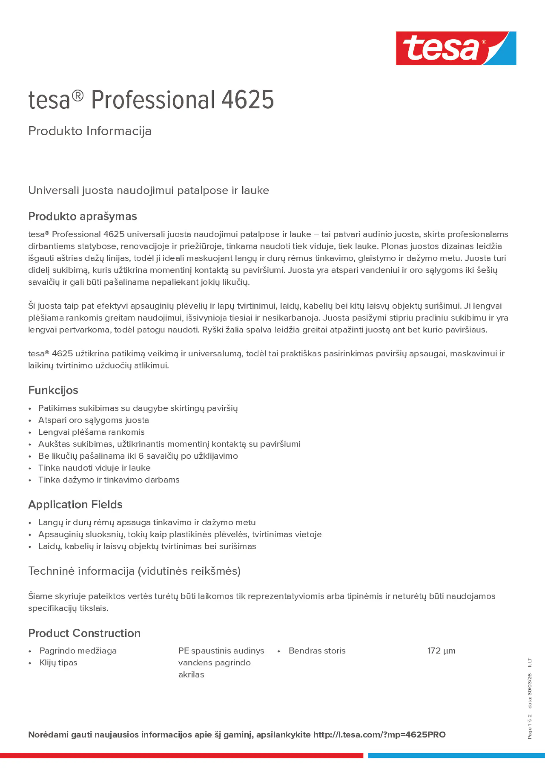 Product information_tesa® Professional 04625_lt-LT