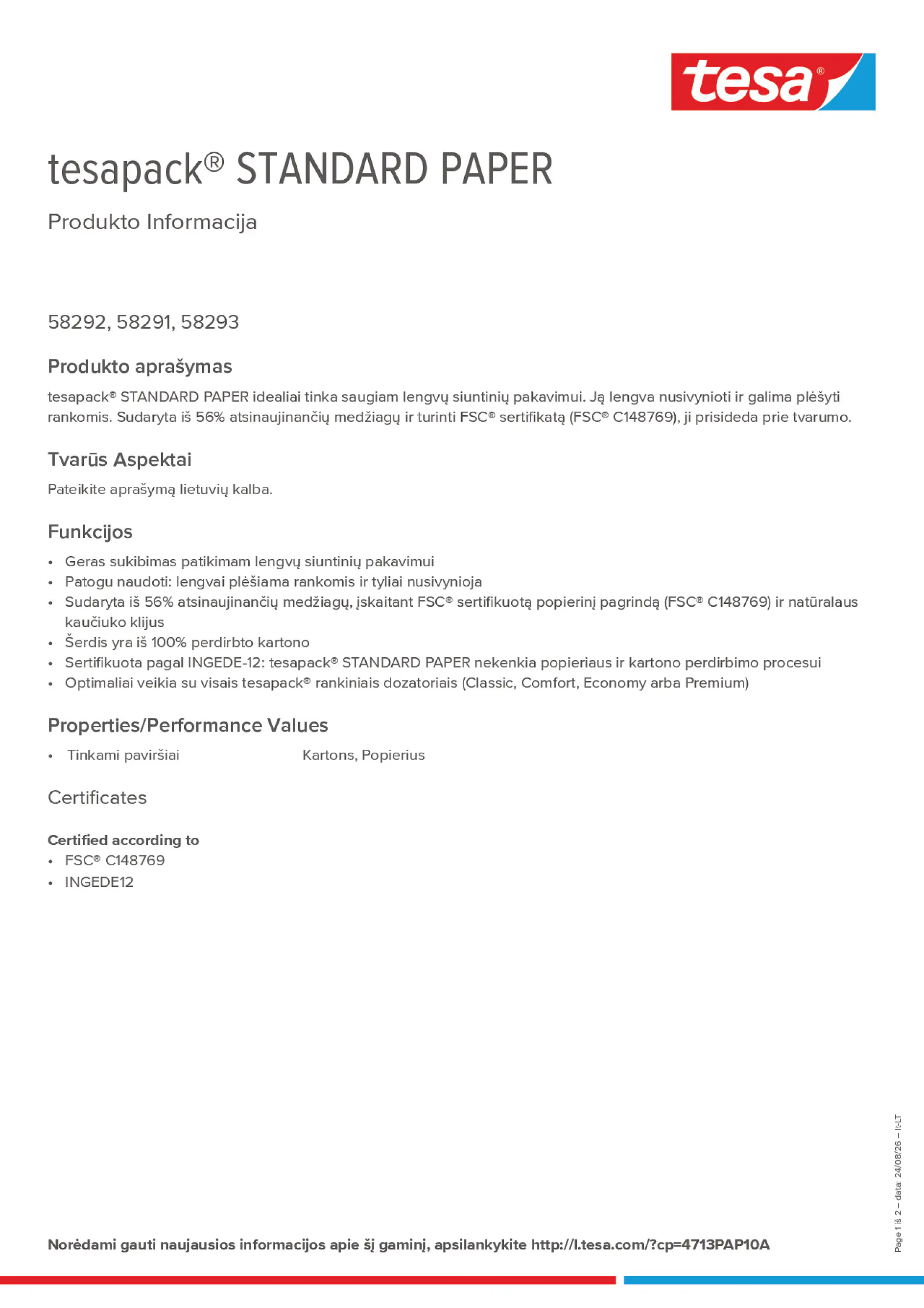 Product information_tesapack® 4713PAP10A_lt-LT