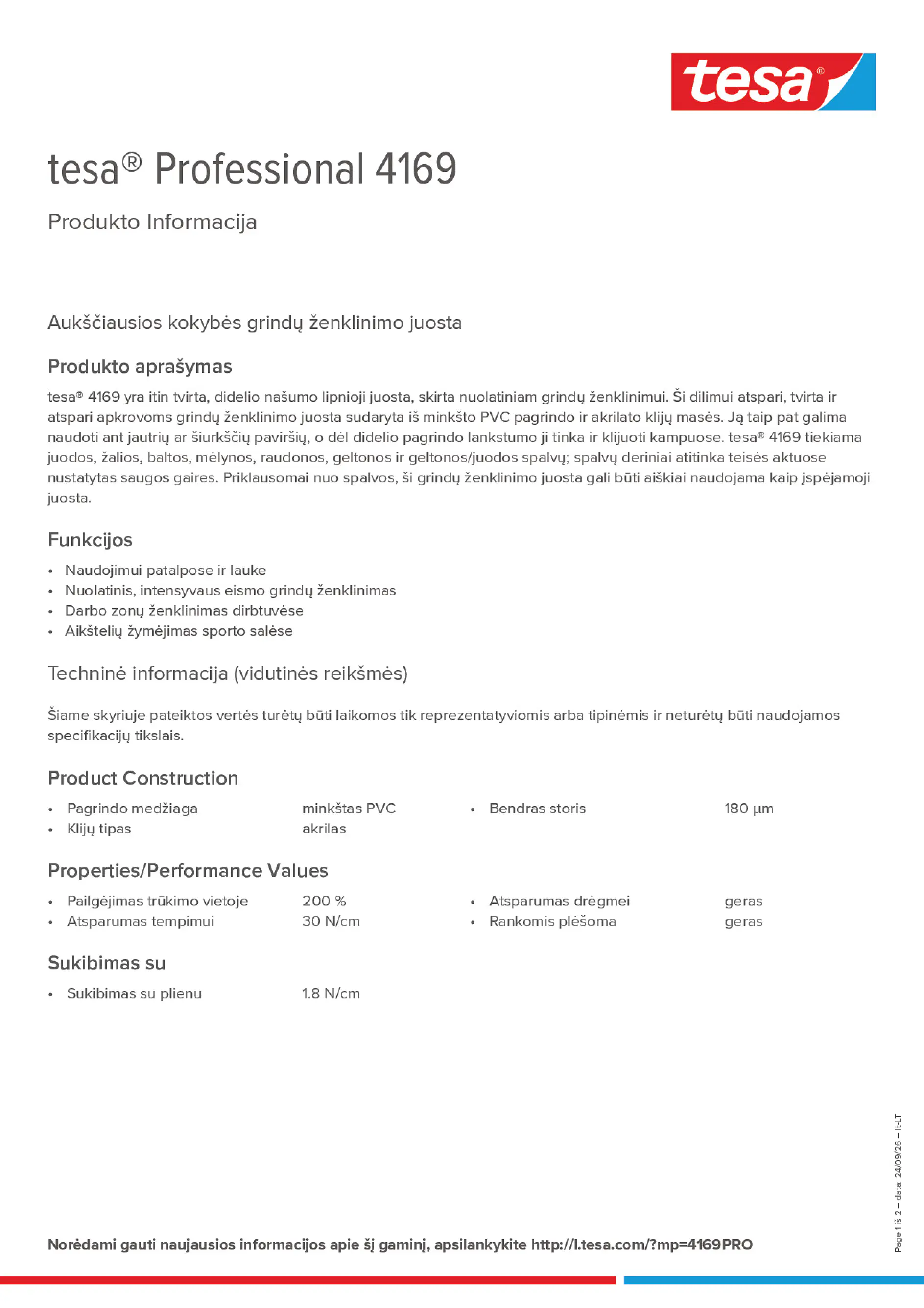 Product information_tesa® Professional 04169_lt-LT