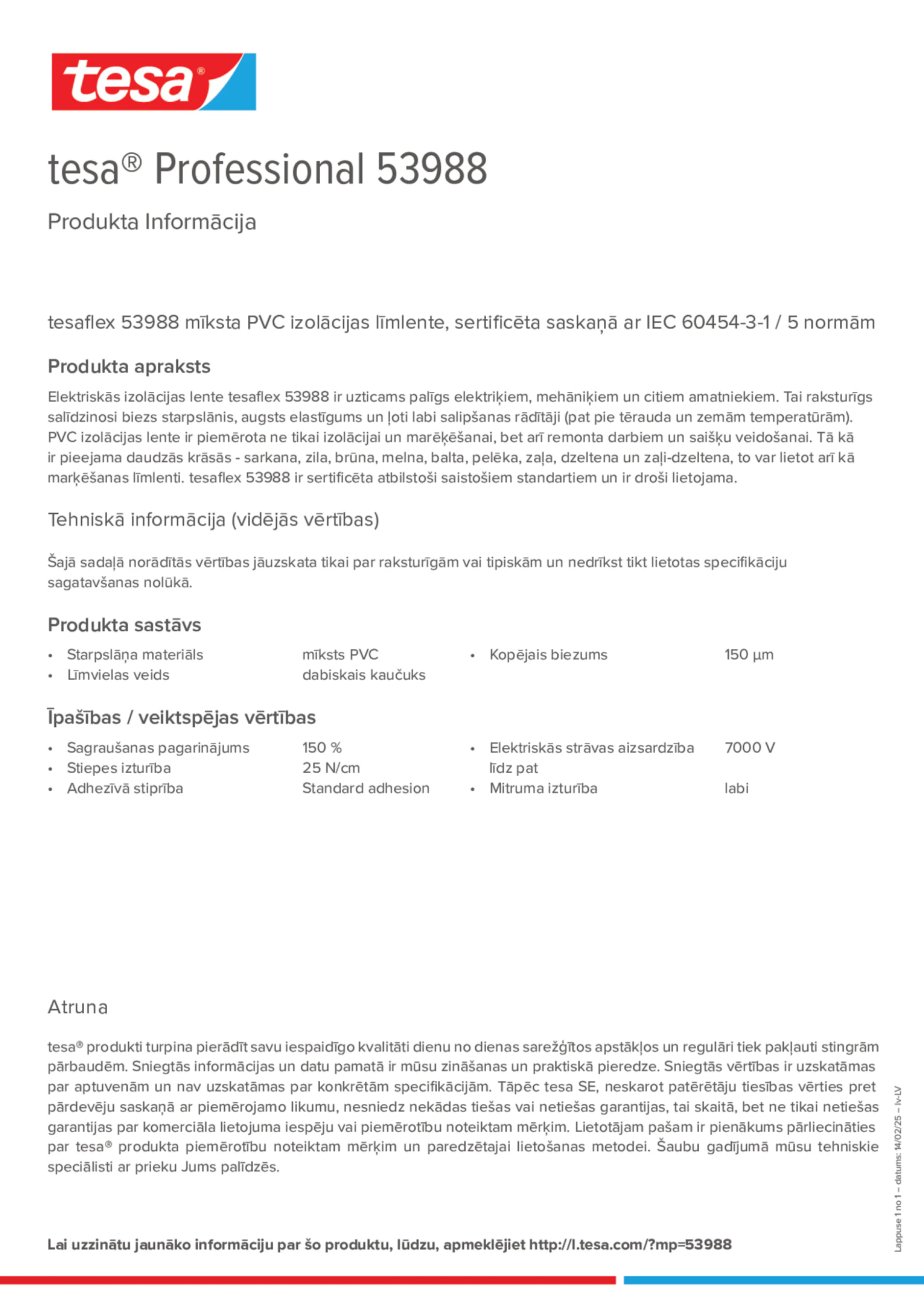 Product information_tesa® Professional 53988_lv-LV