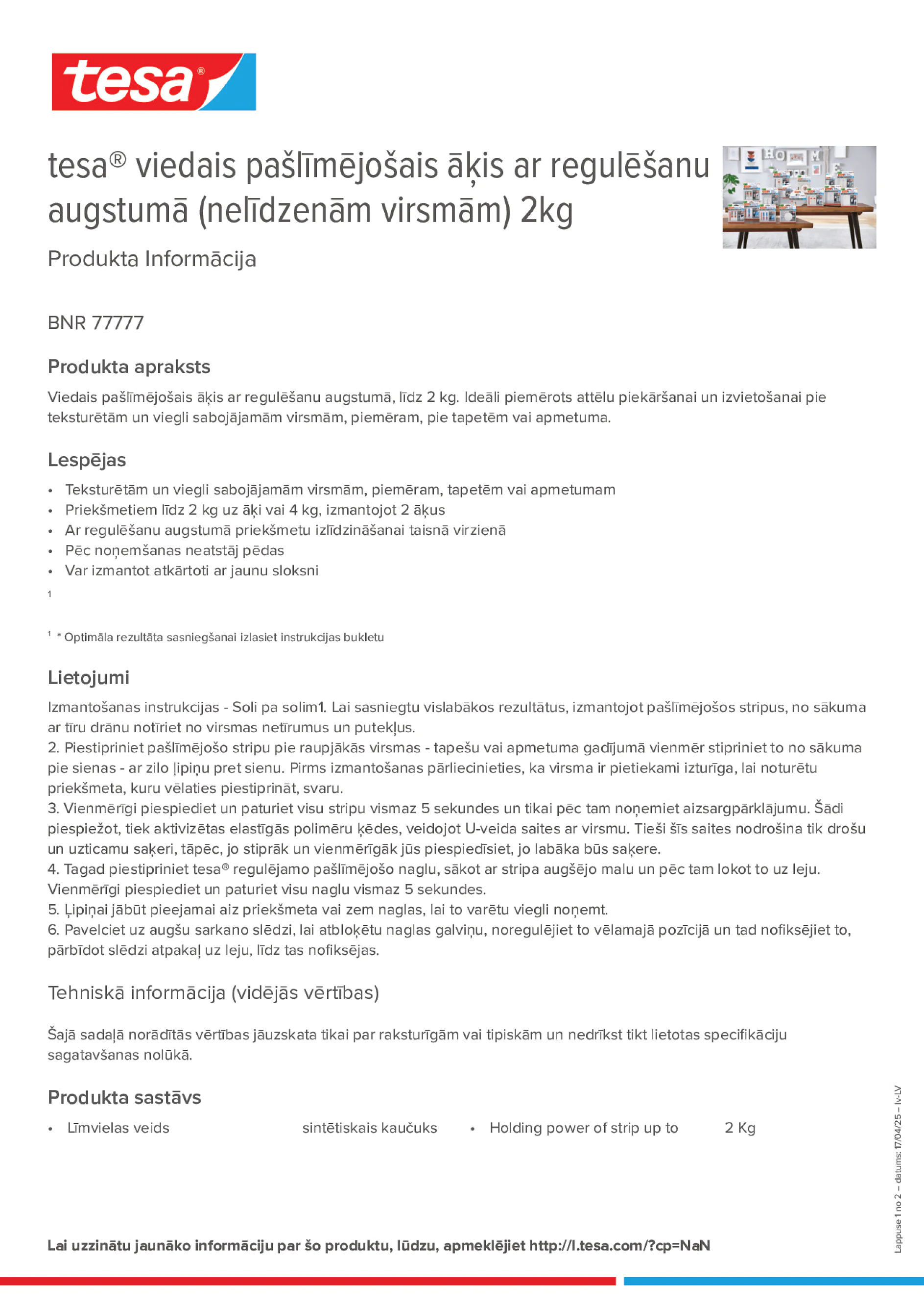 Product information_tesa® 77777_lv-LV