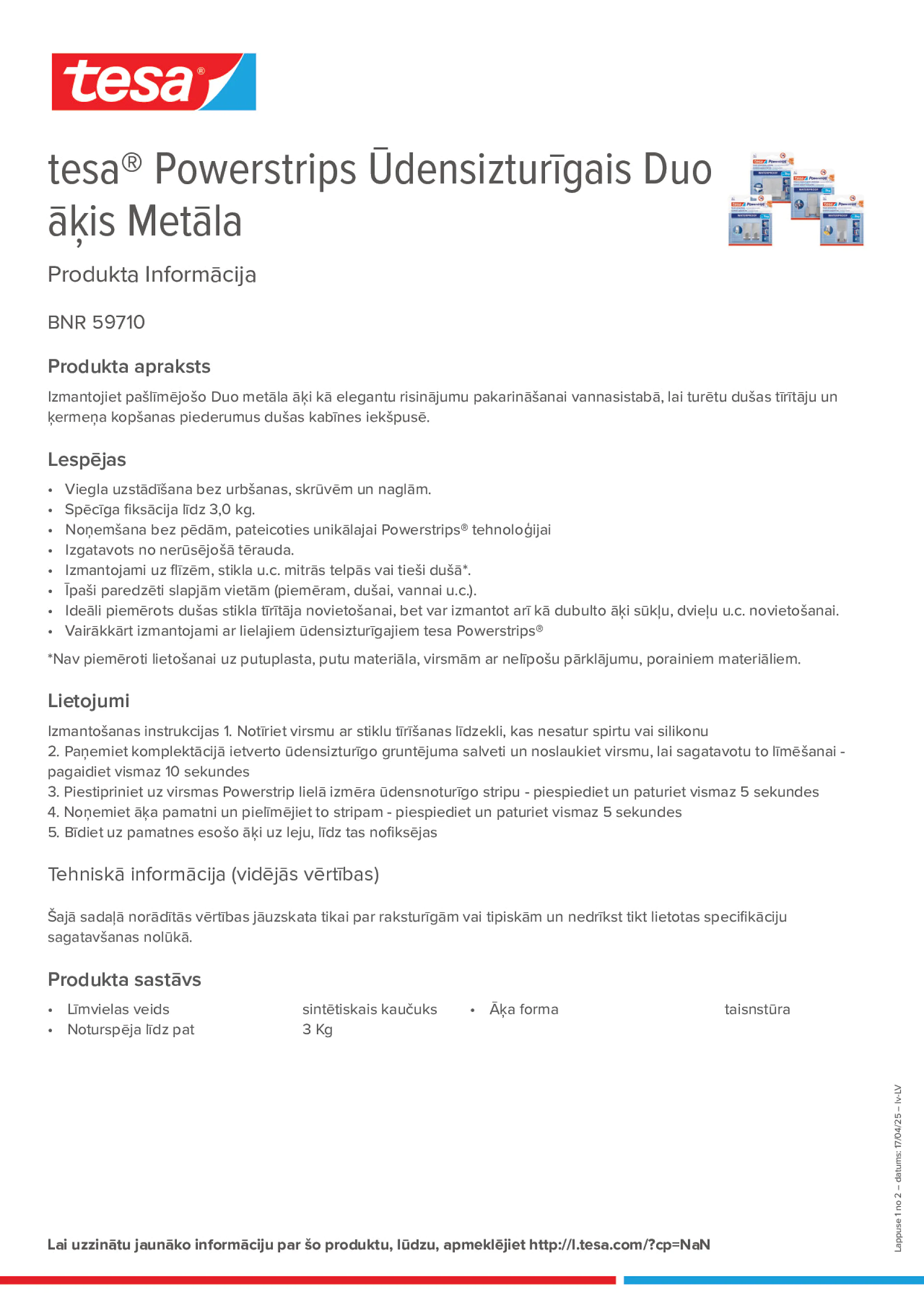 Product information_tesa® Powerstrips 59710_lv-LV