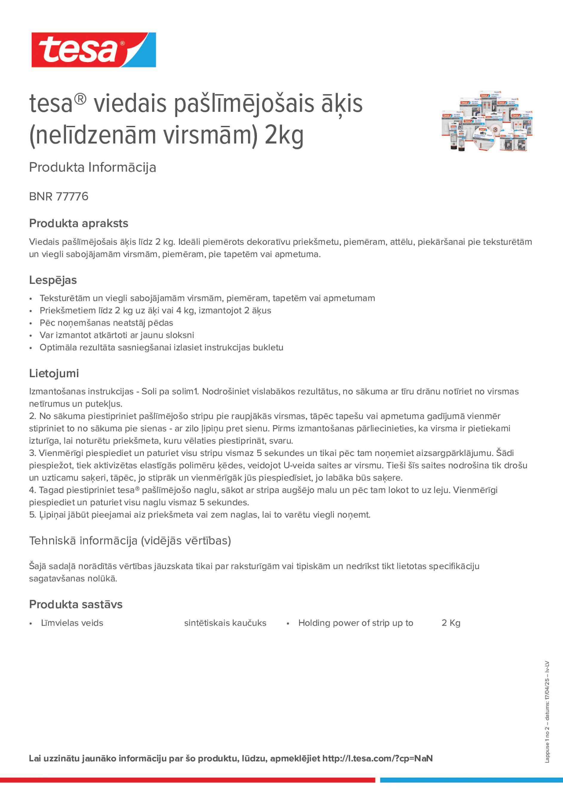 Product information_tesa® 77776_lv-LV