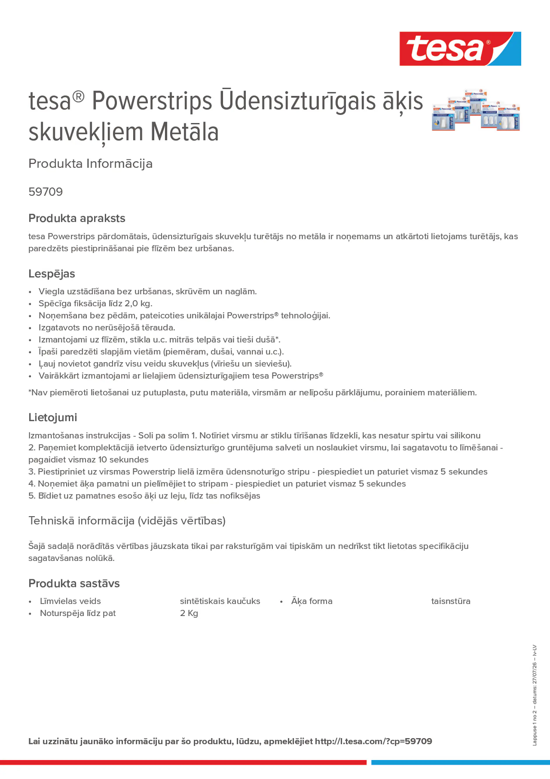Product information_tesa® Powerstrips 59709_lv-LV