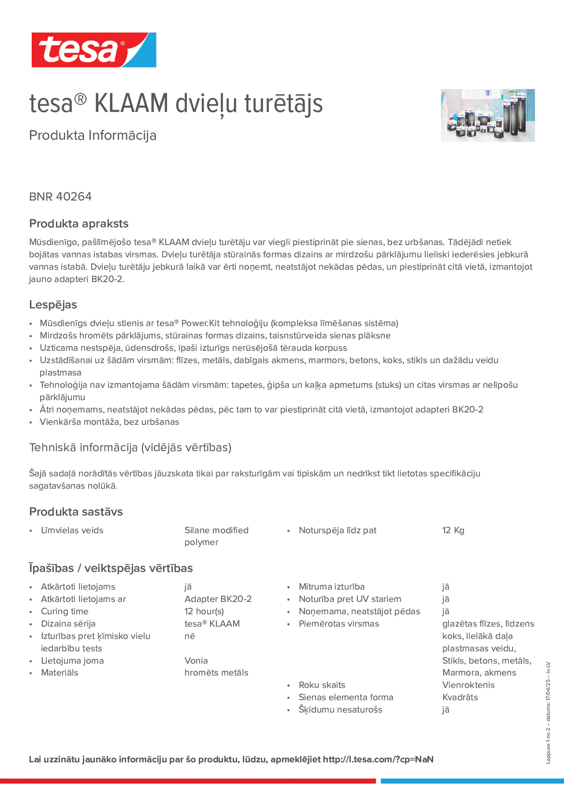 Product information_tesa® 40264_lv-LV